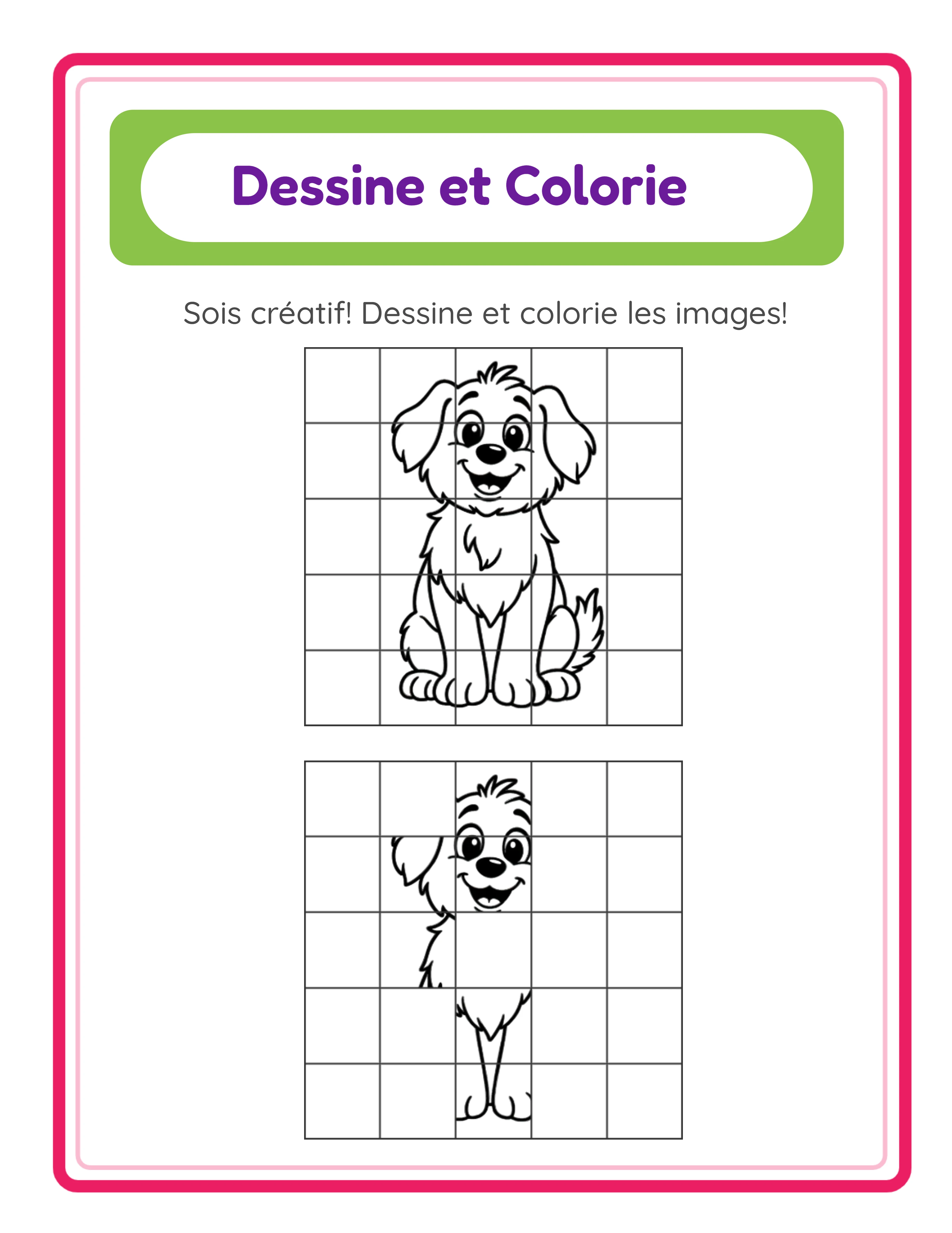 Fiche dessin grille en vedette