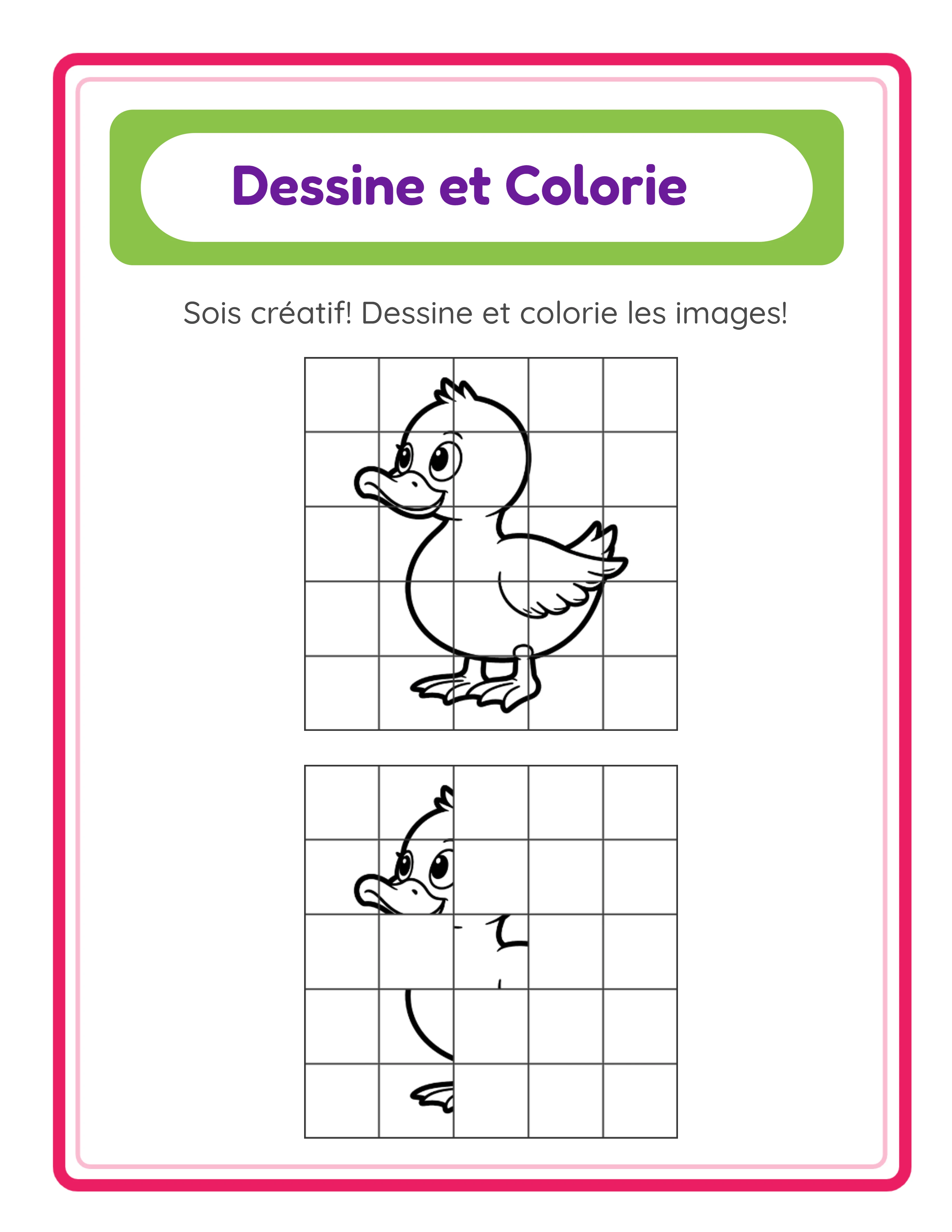 Dessin sur grille — variante thématique