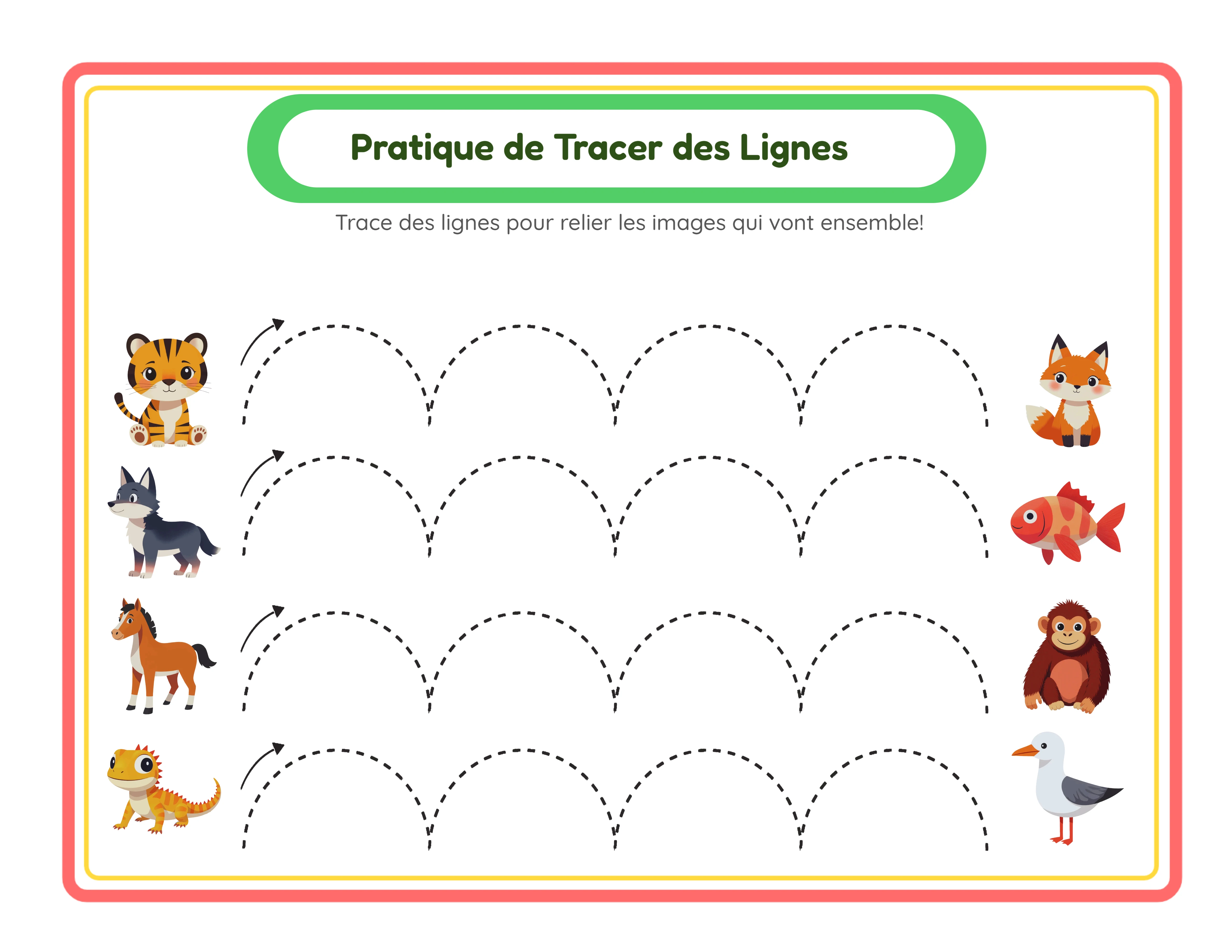 Tracer et pratiquer les lignes — Fiche exemple 2
