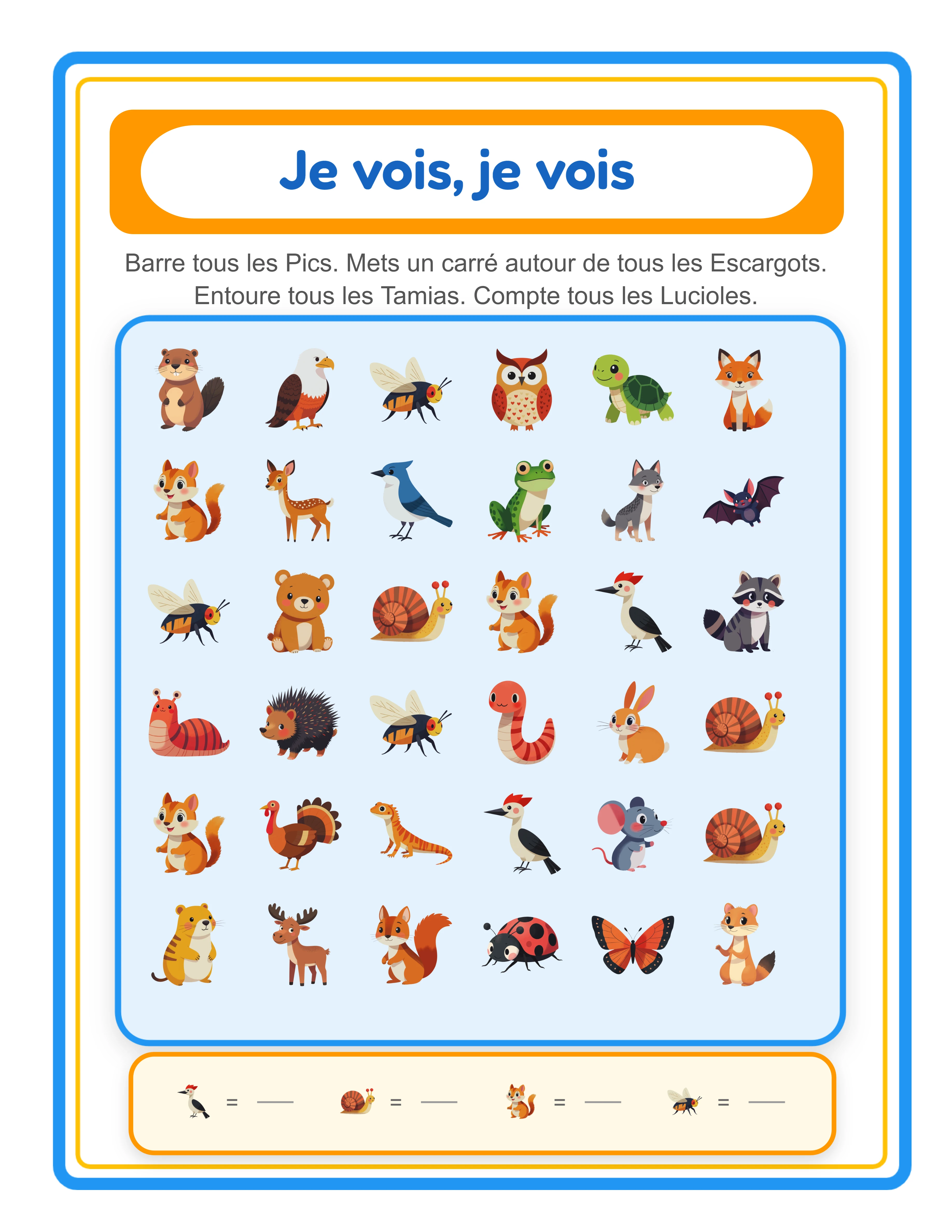 Cherche et trouve — défi d'images cachées avancé