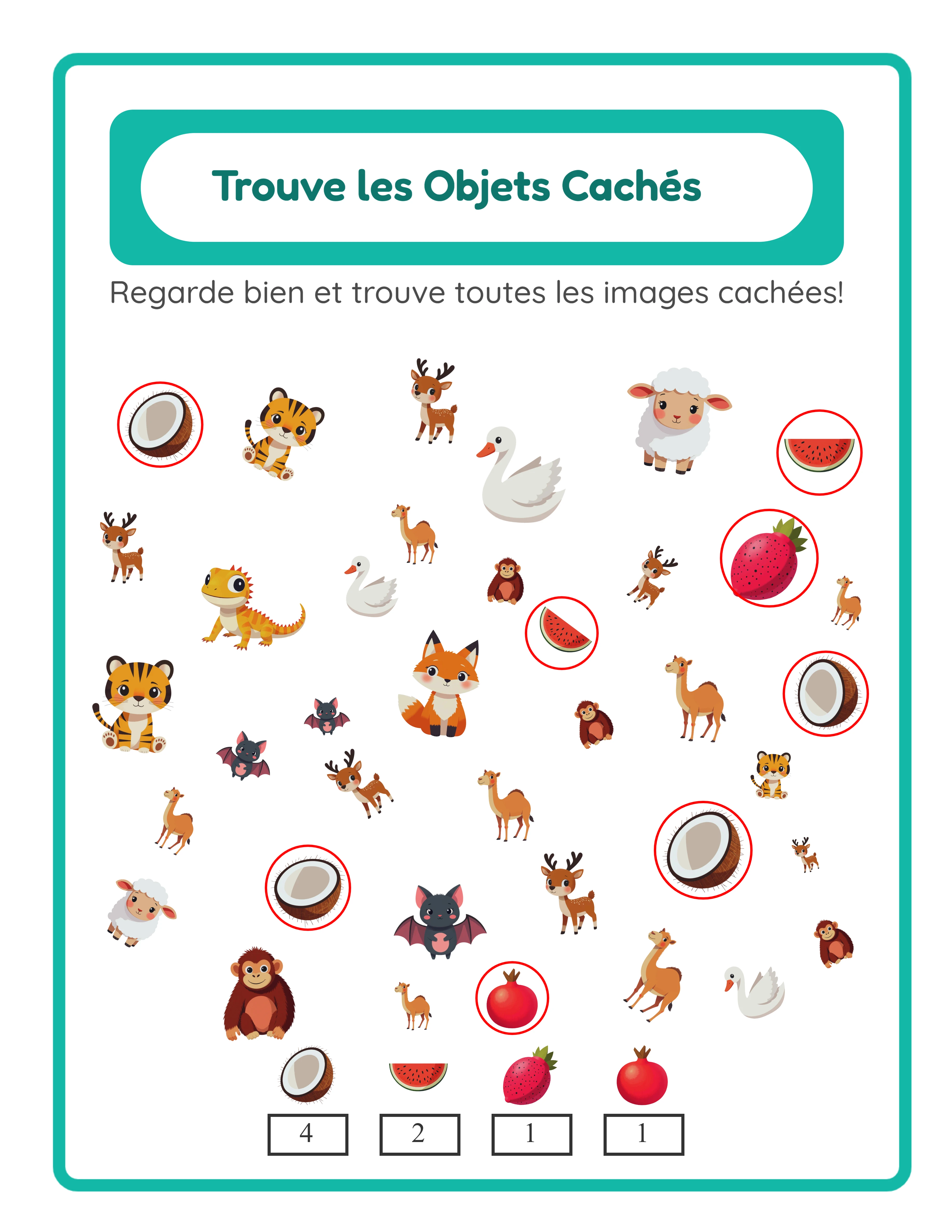 Corrigé de trouver les objets