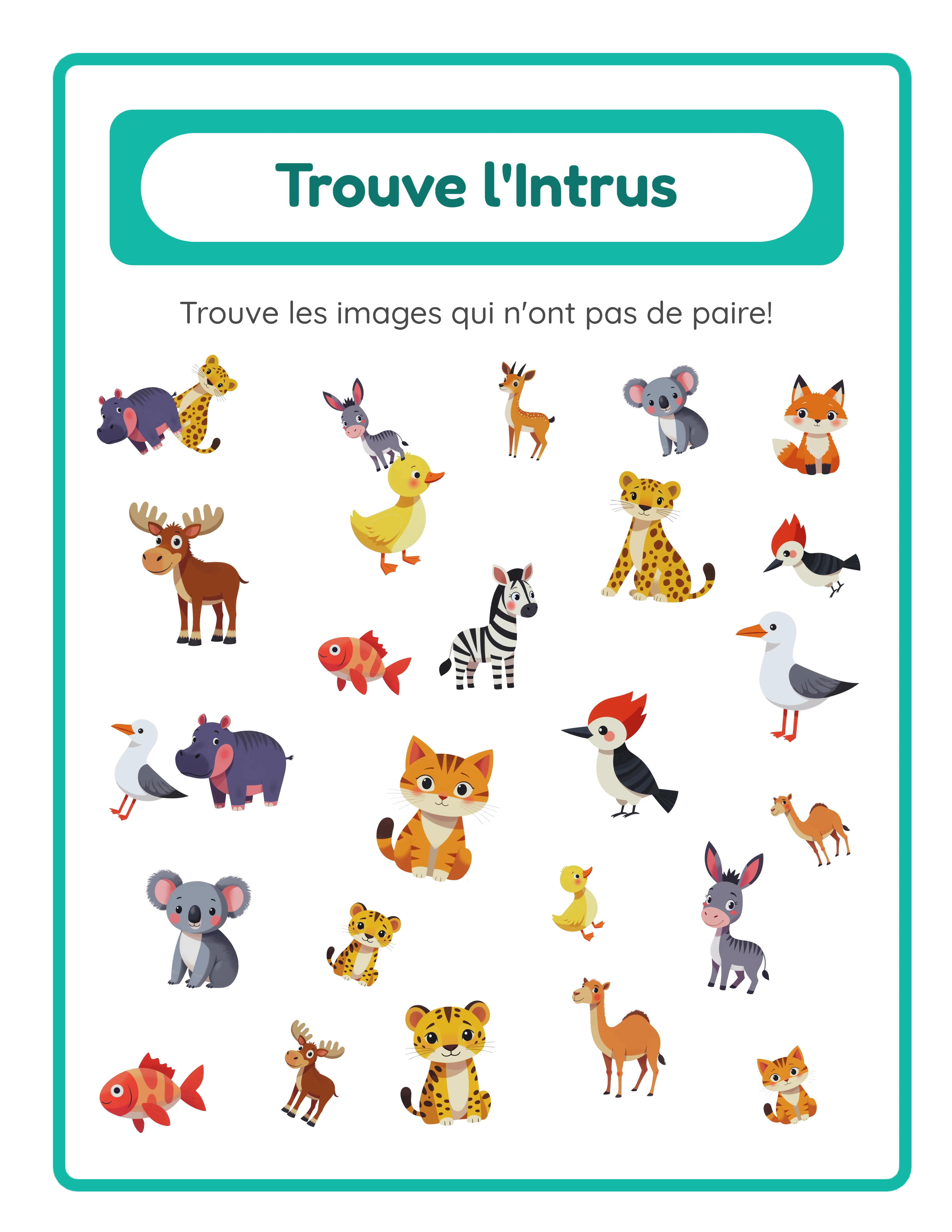 Trouver les objets — variante thématique