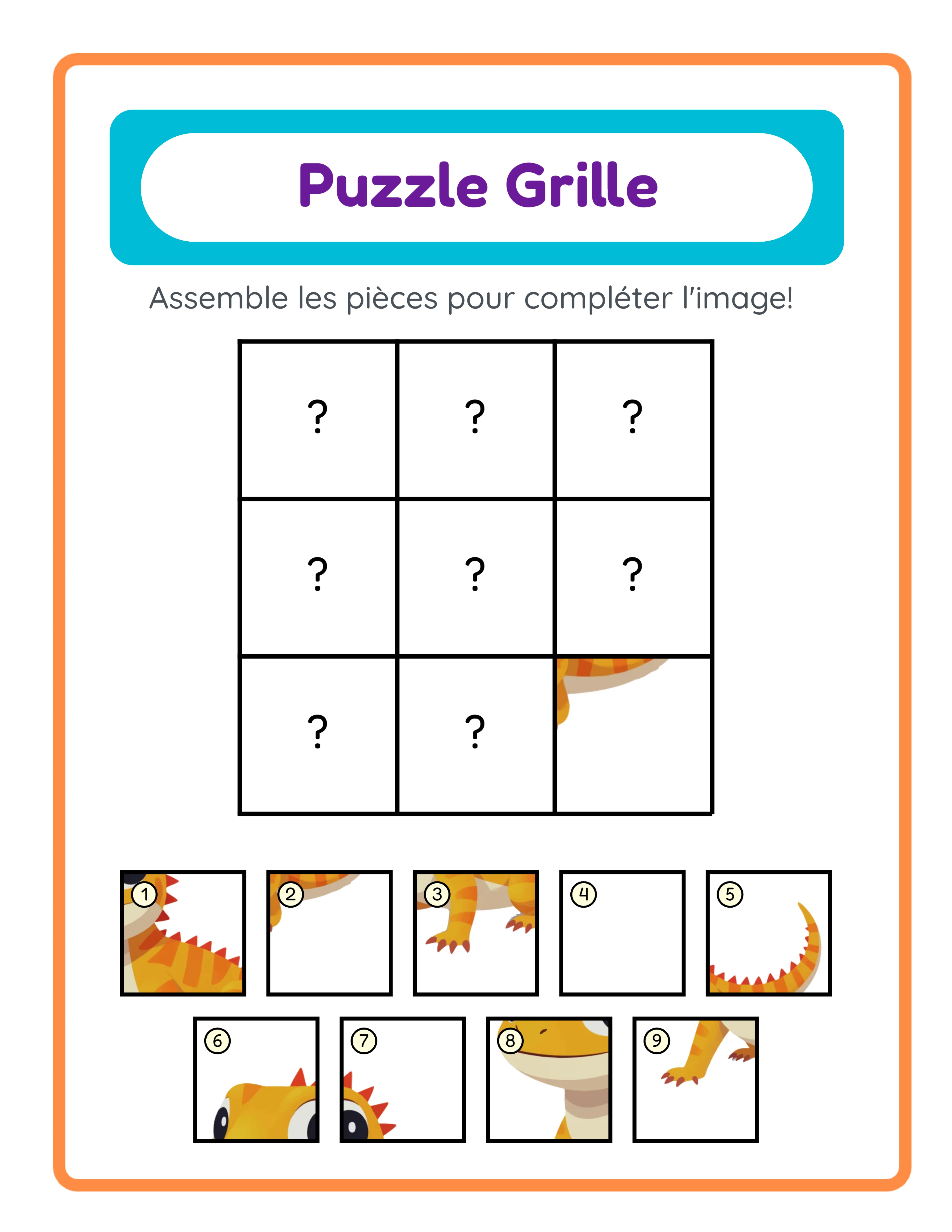 Puzzles d'association en grille — Fiche exemple 2