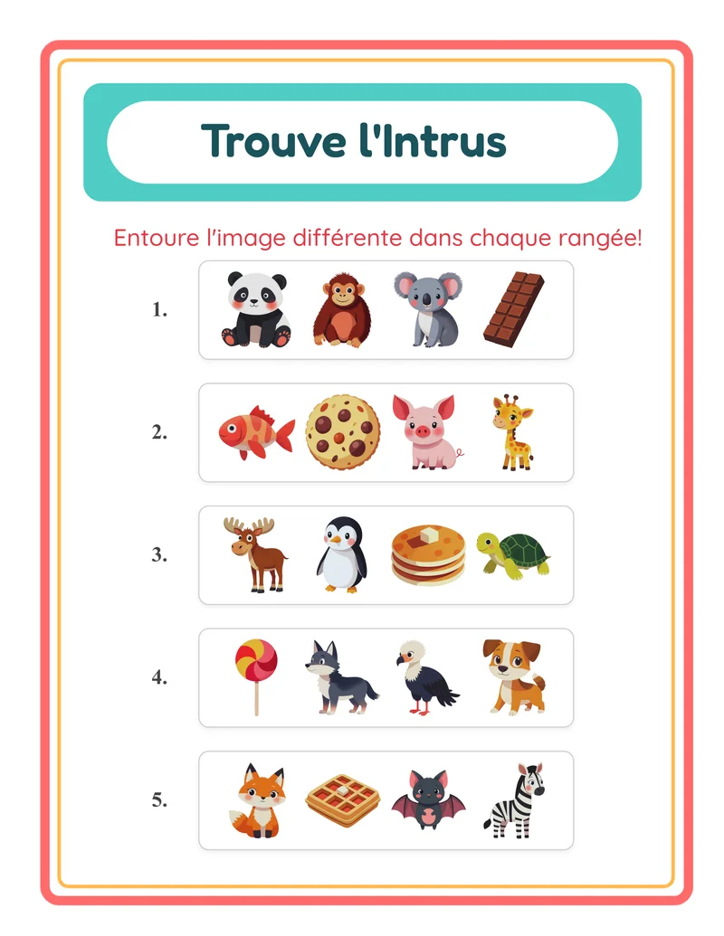 Trouve l'intrus
