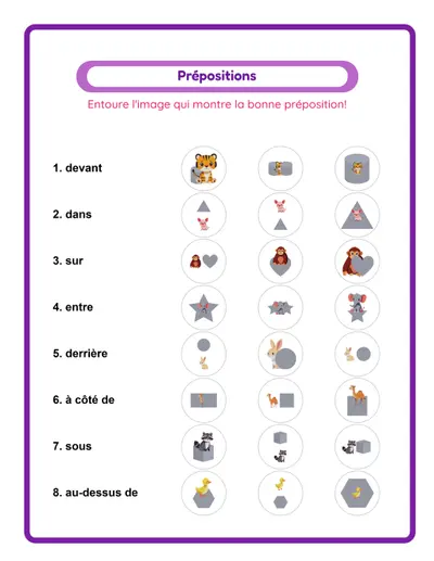Prépositions