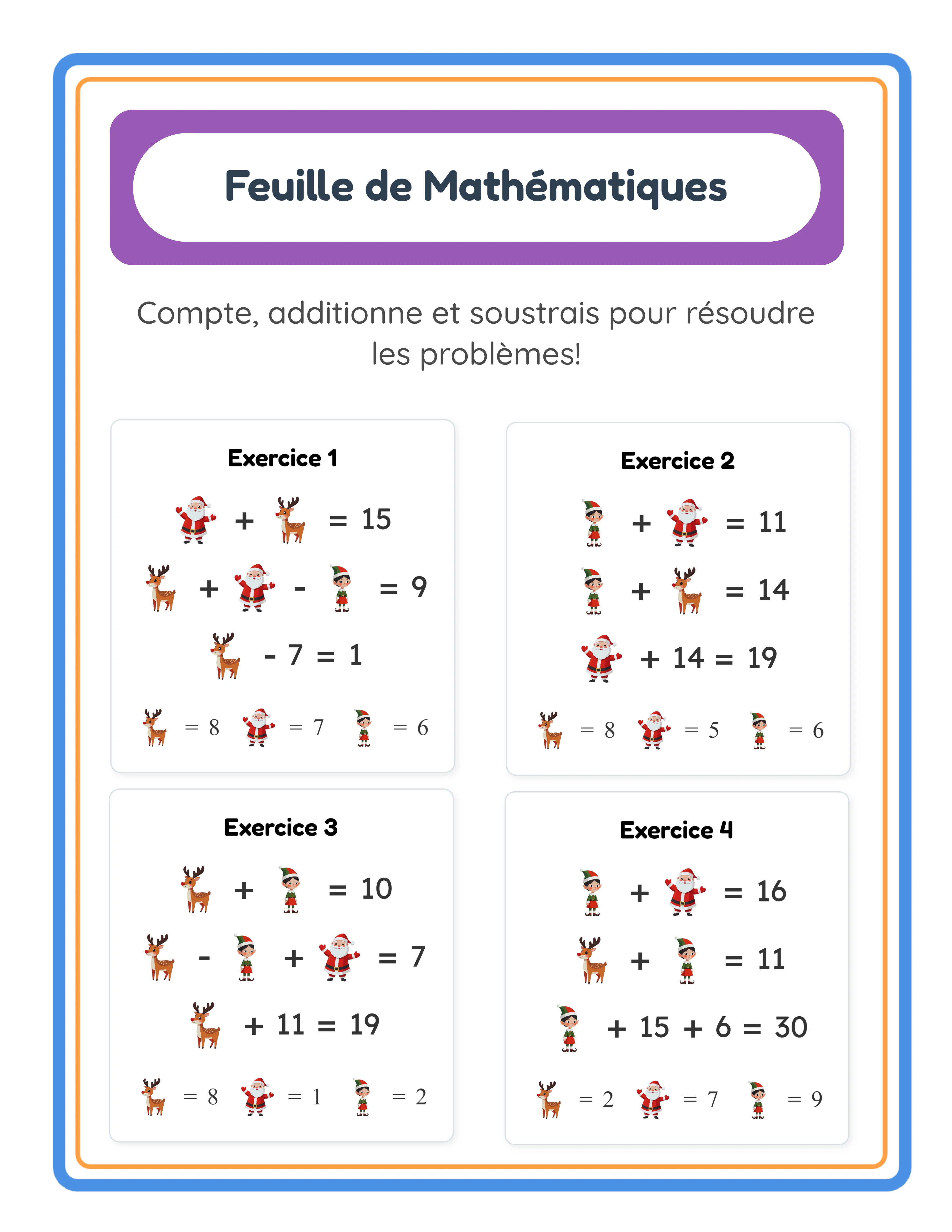 Équations visuelles avec des images — Fiche exemple 2