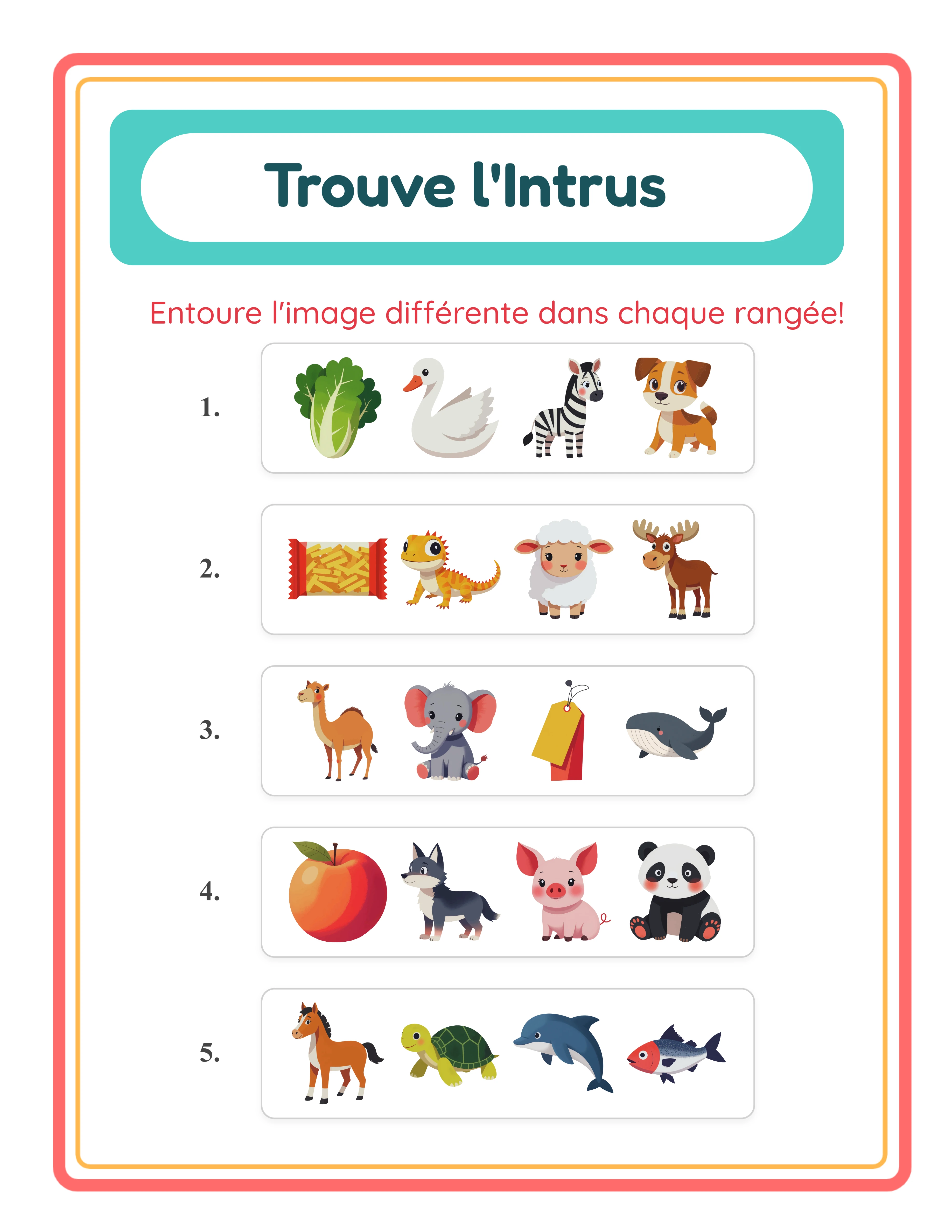 Fiche Intrus débutant