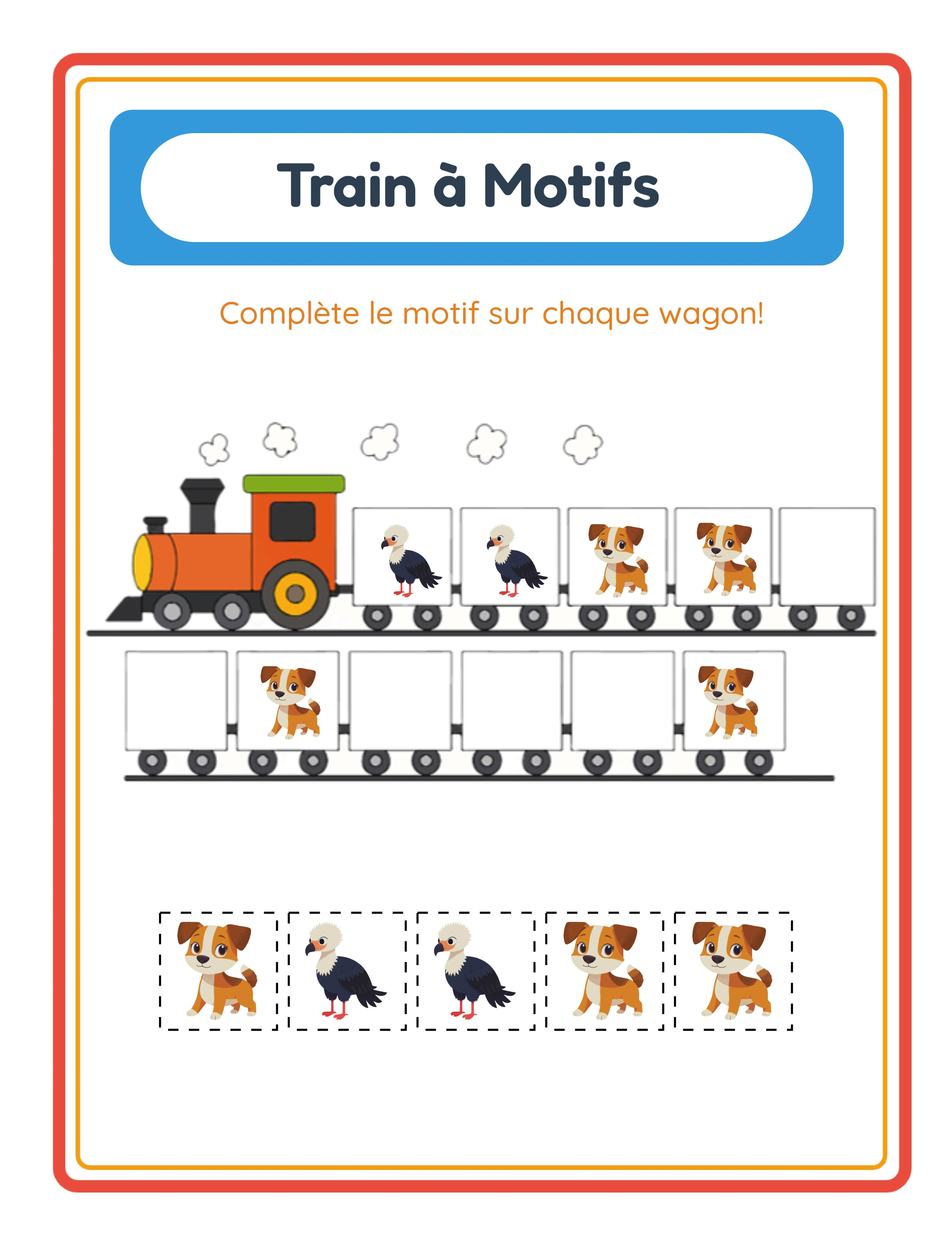 Fiche train des motifs professionnelle