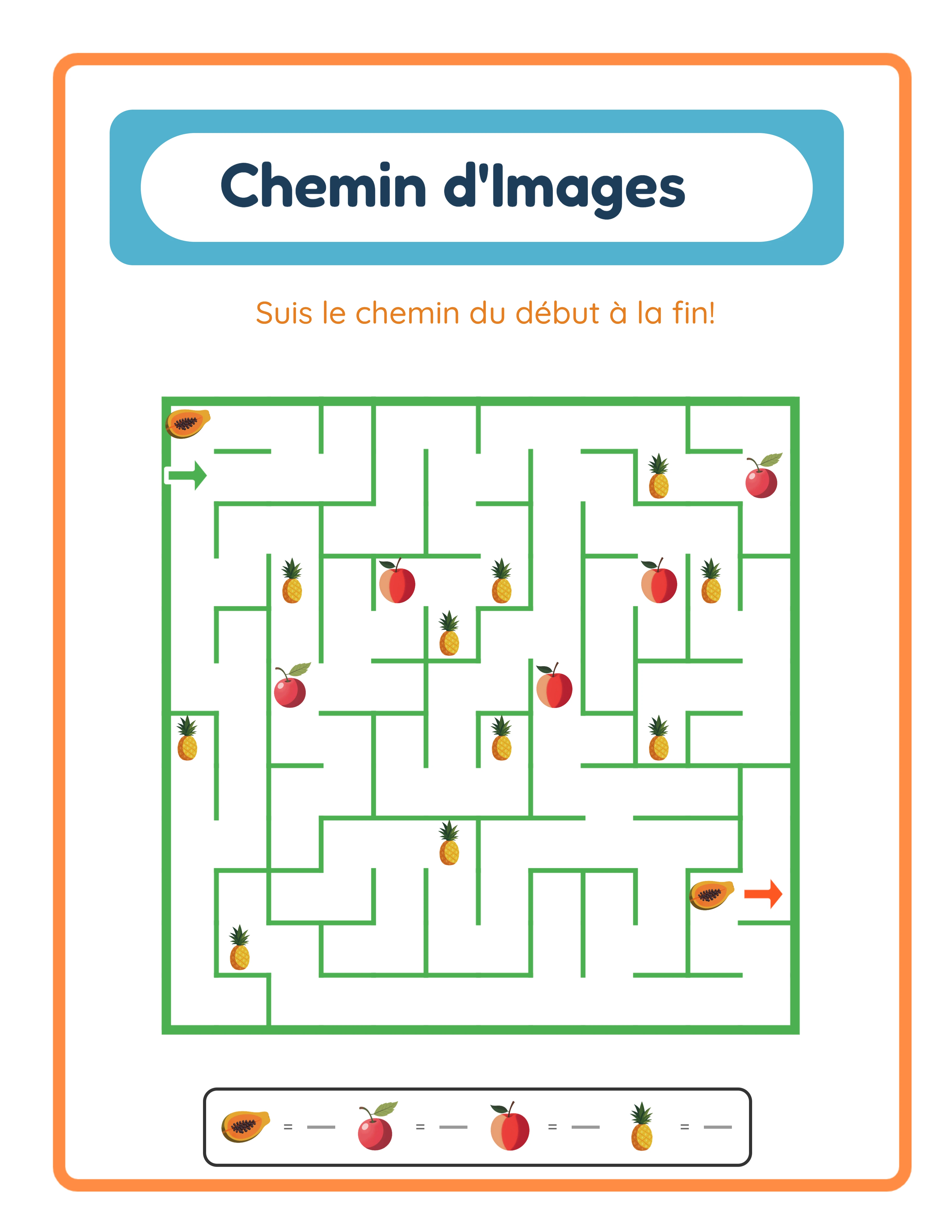 Suivre les chemins en images — Fiche exemple 3