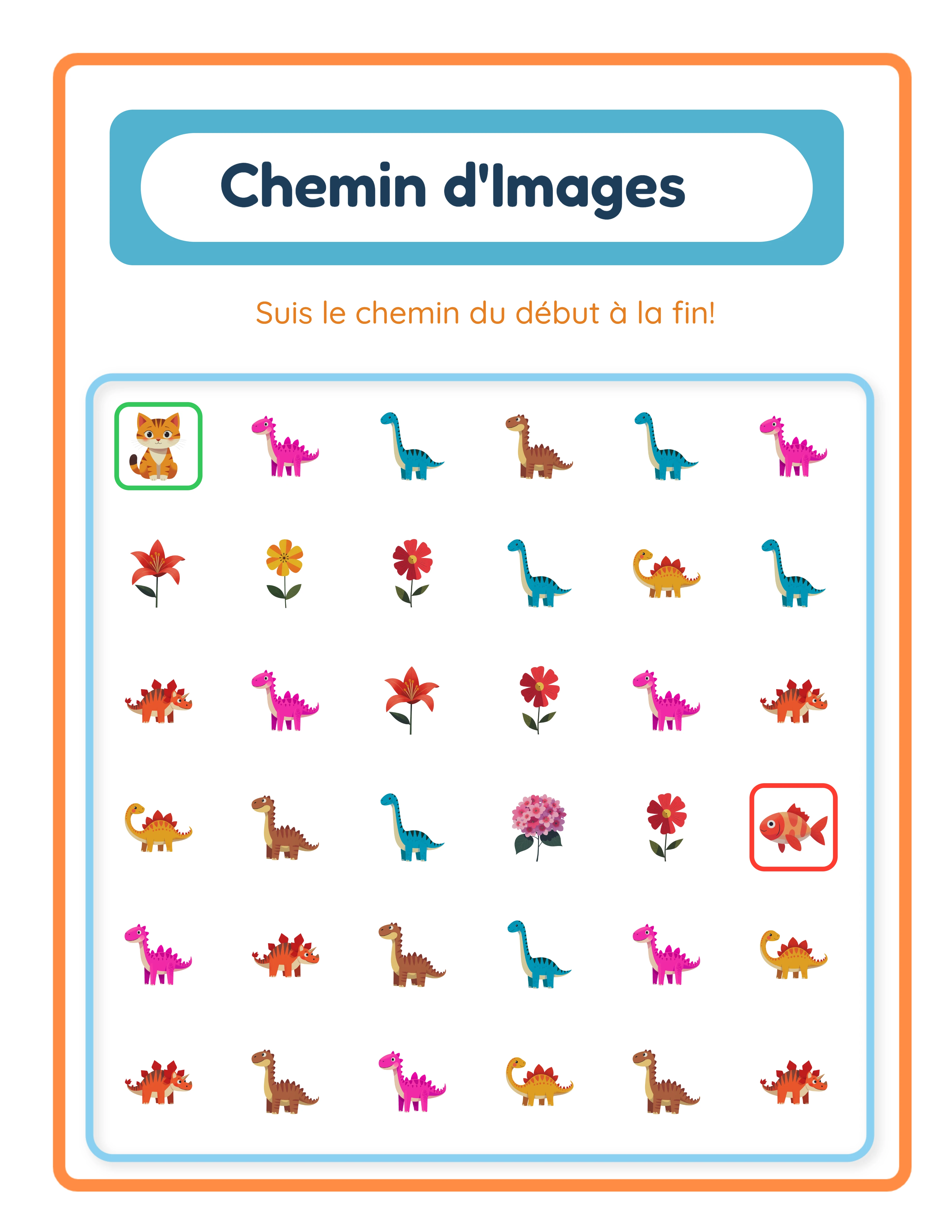 Chemin en images — navigation thématique sur grille
