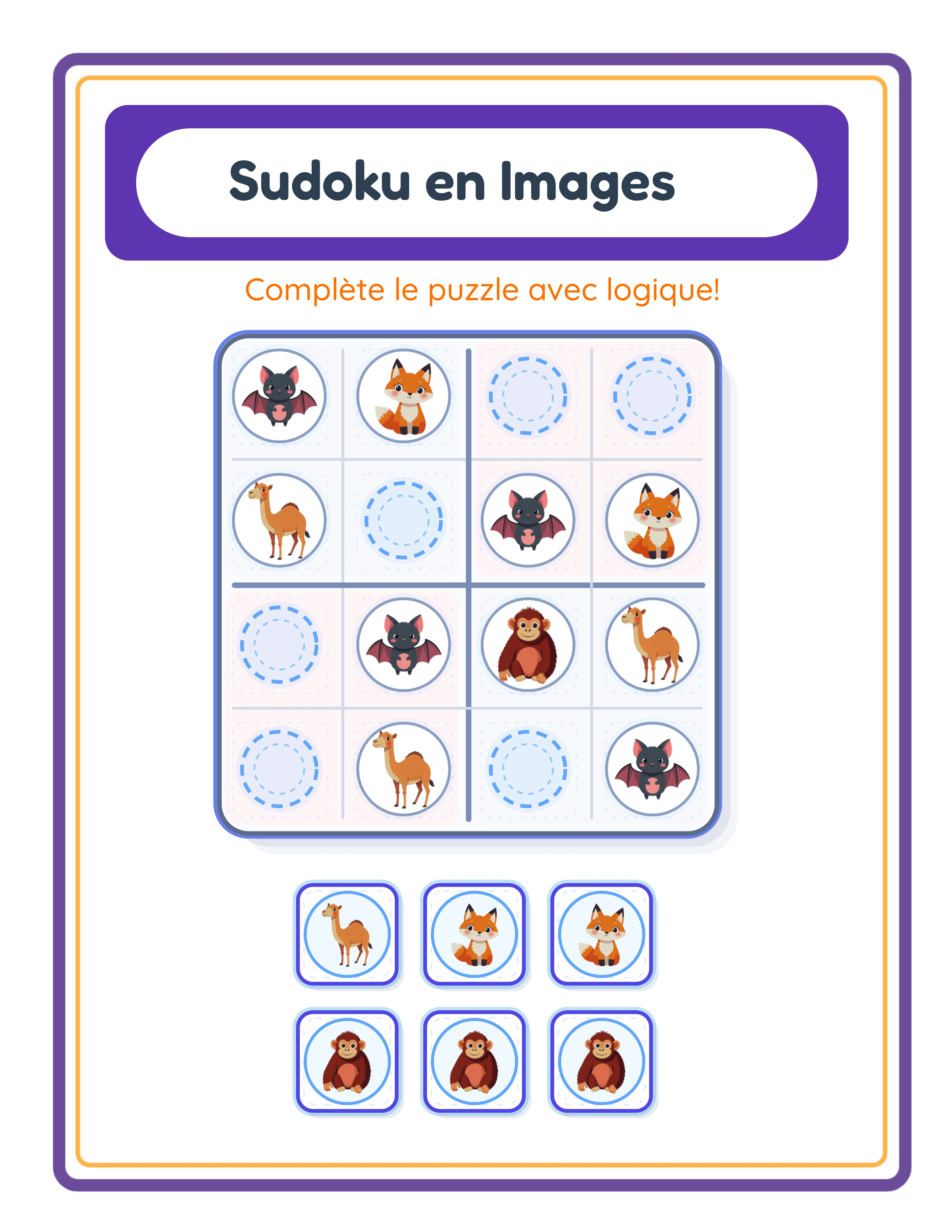 Sudoku en images — difficulté moyenne
