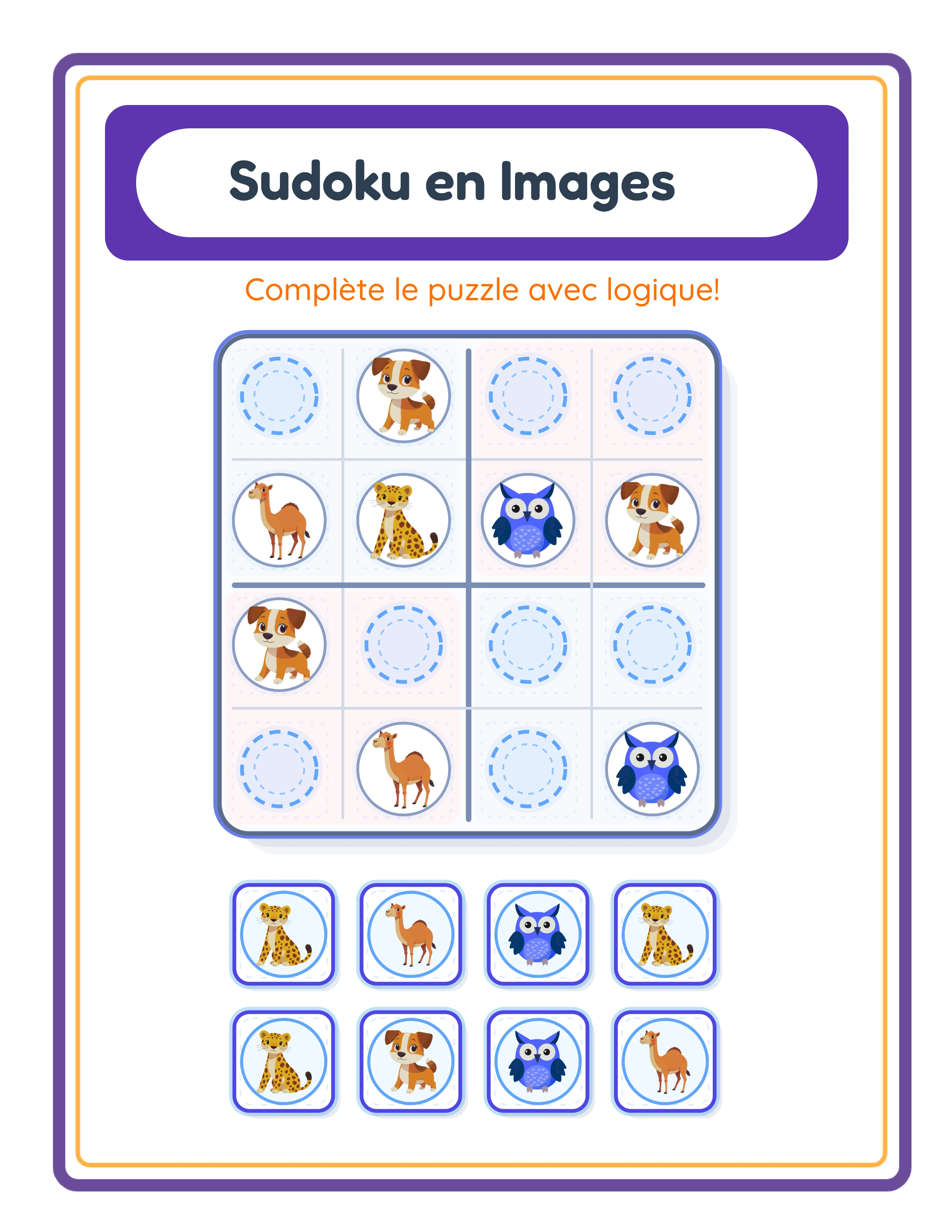 Sudoku en images — défi difficile