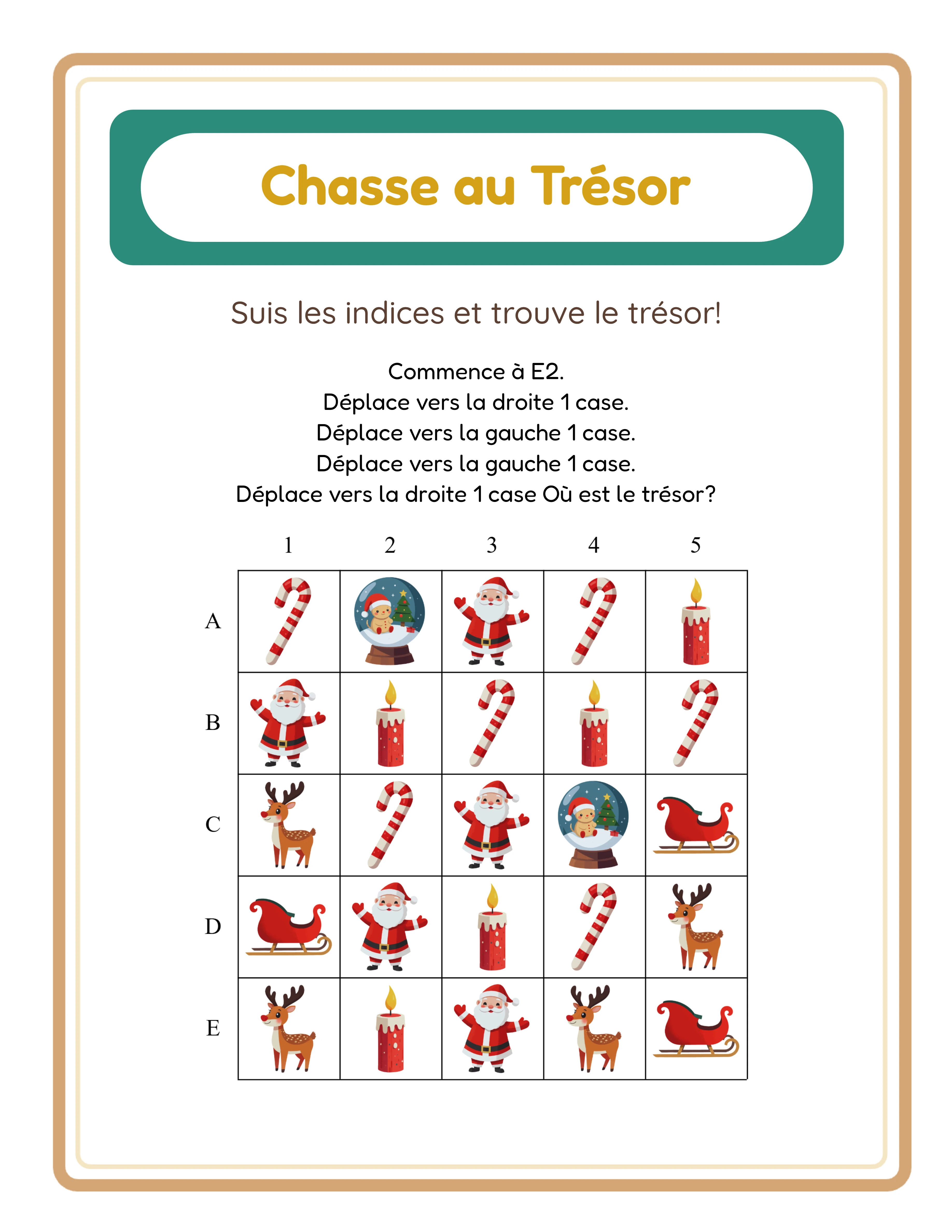 Fiche Chasse au trésor avancé