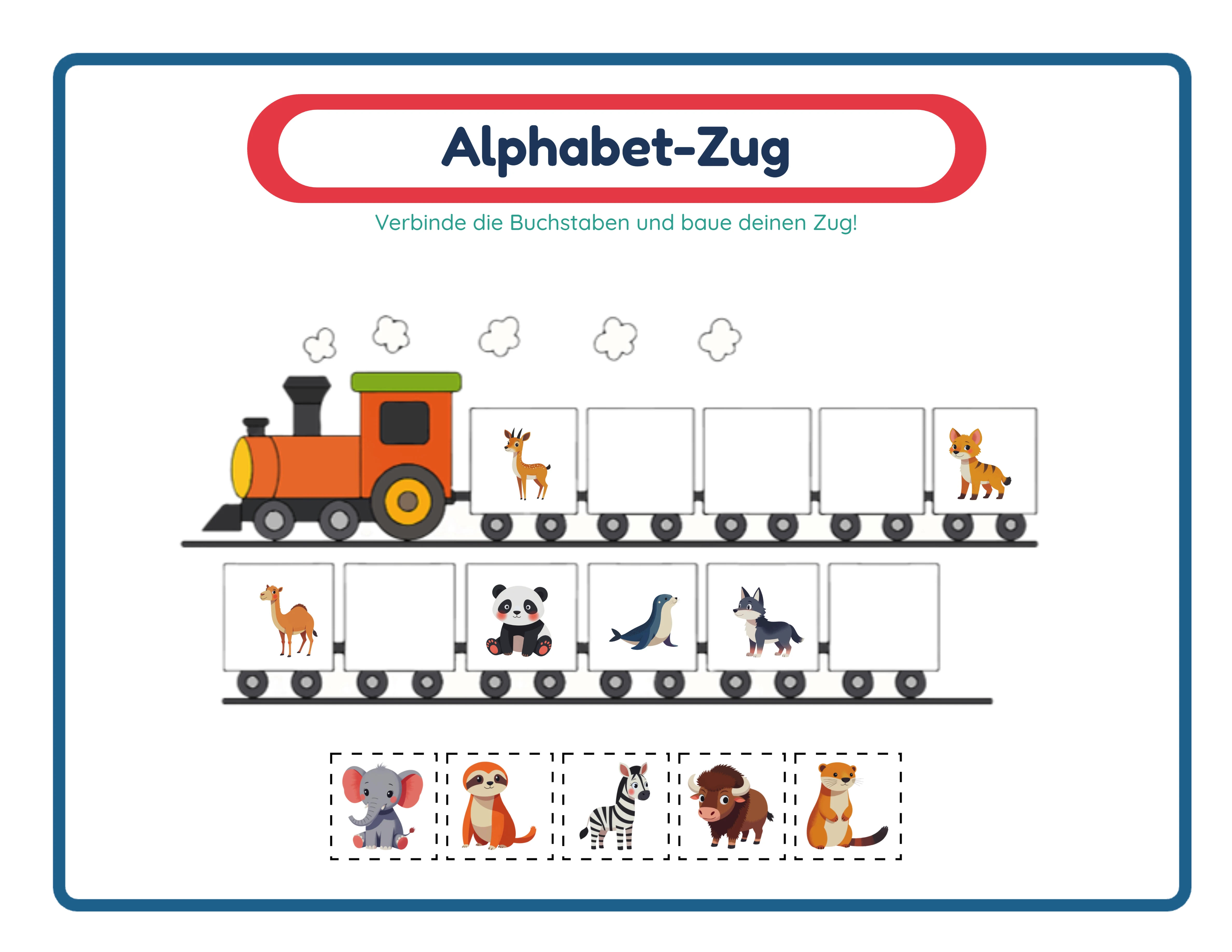 Alphabet-Zug — thematisches Buchstabenlernen