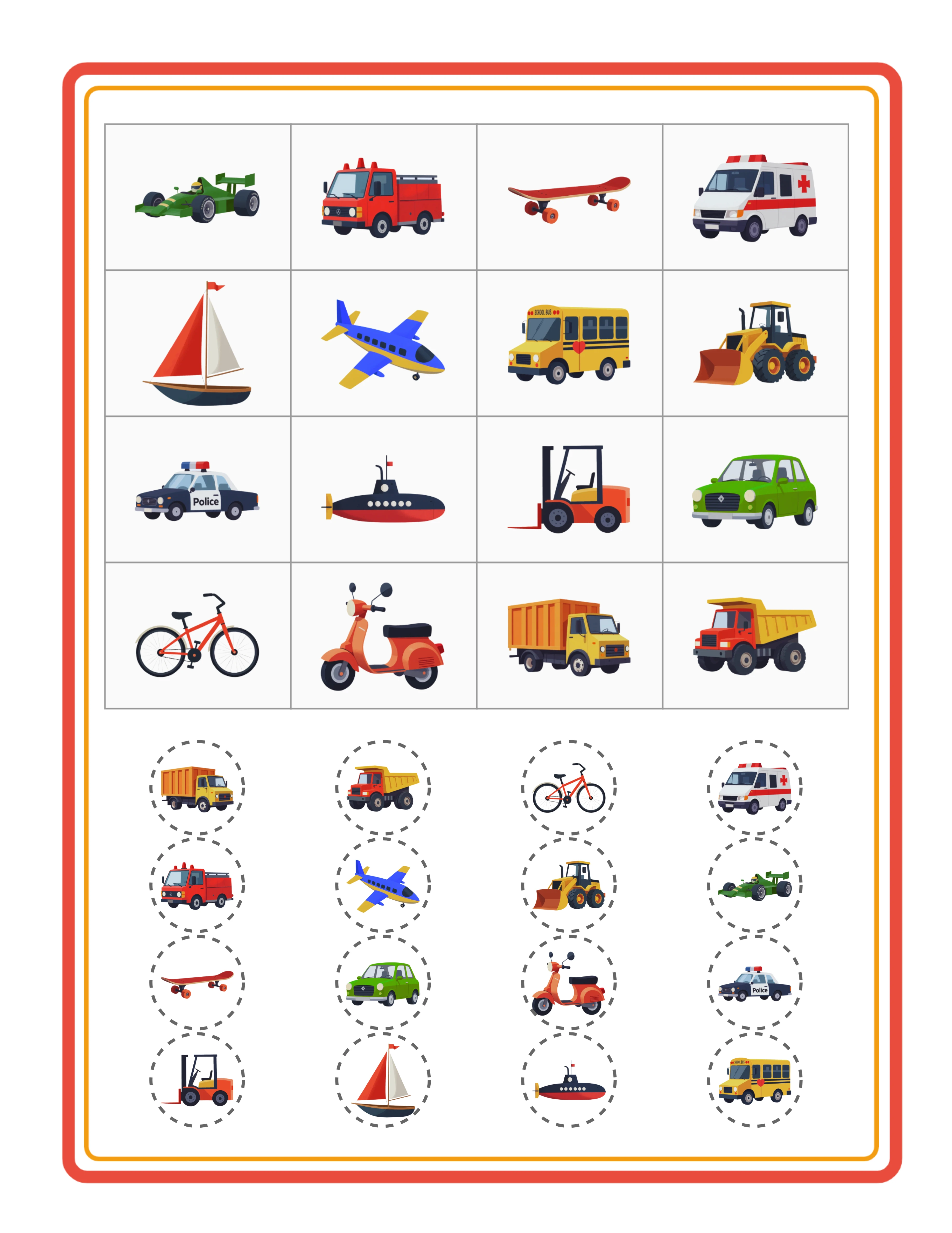 Bilder-Bingo Experten-Arbeitsblatt