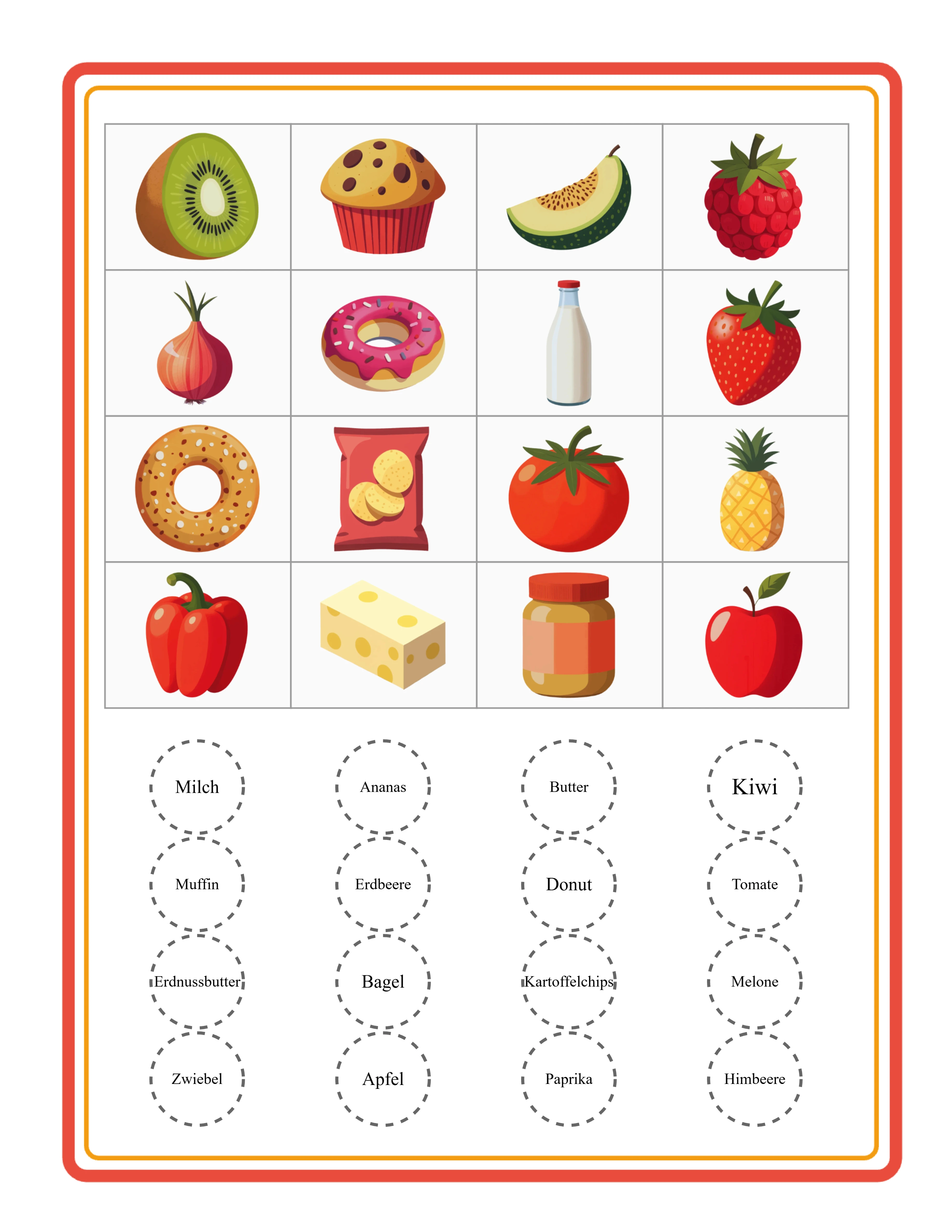 Wortkarte — Professionelles Arbeitsblatt