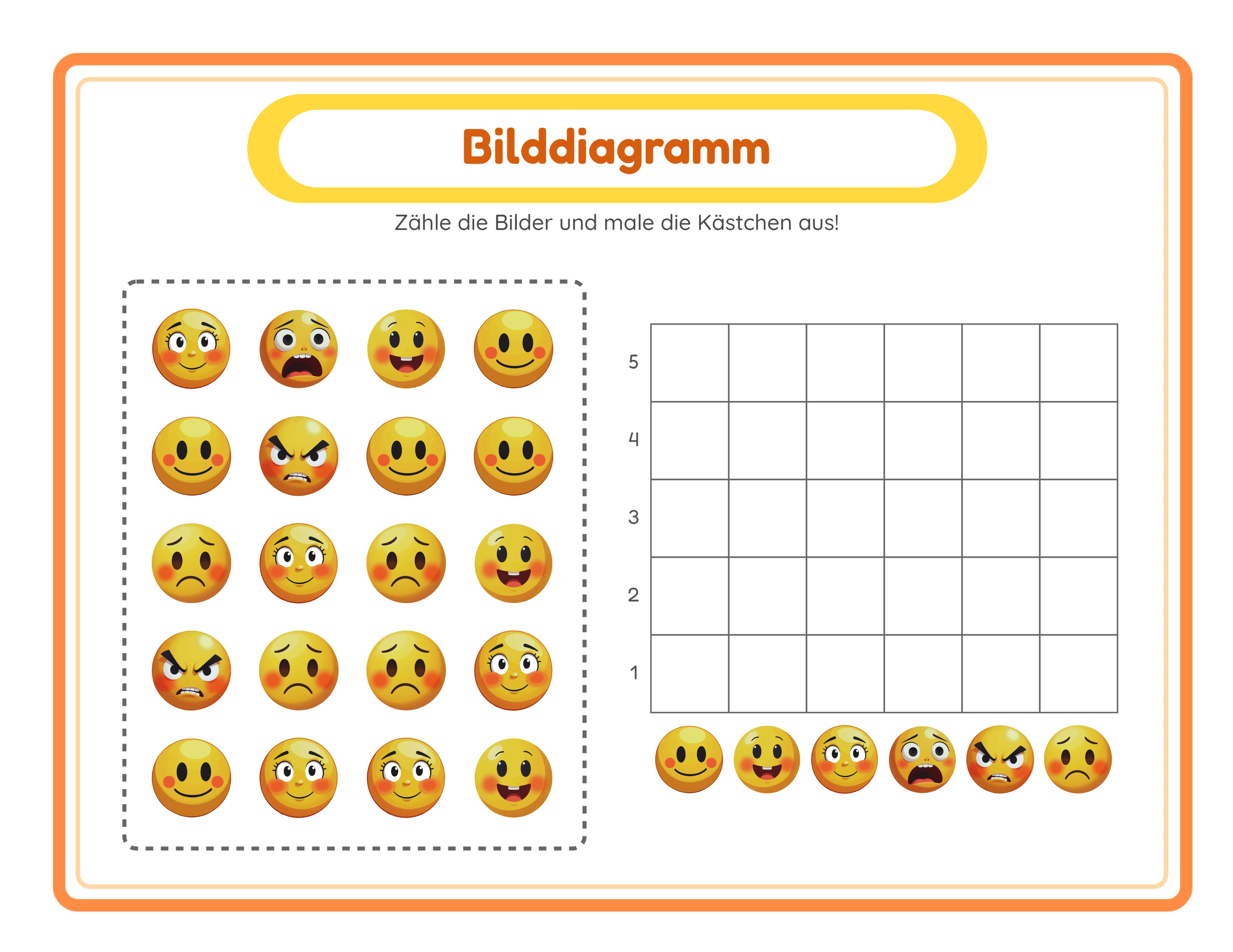 Bilddiagramm Arbeitsblatt Beispiel 3