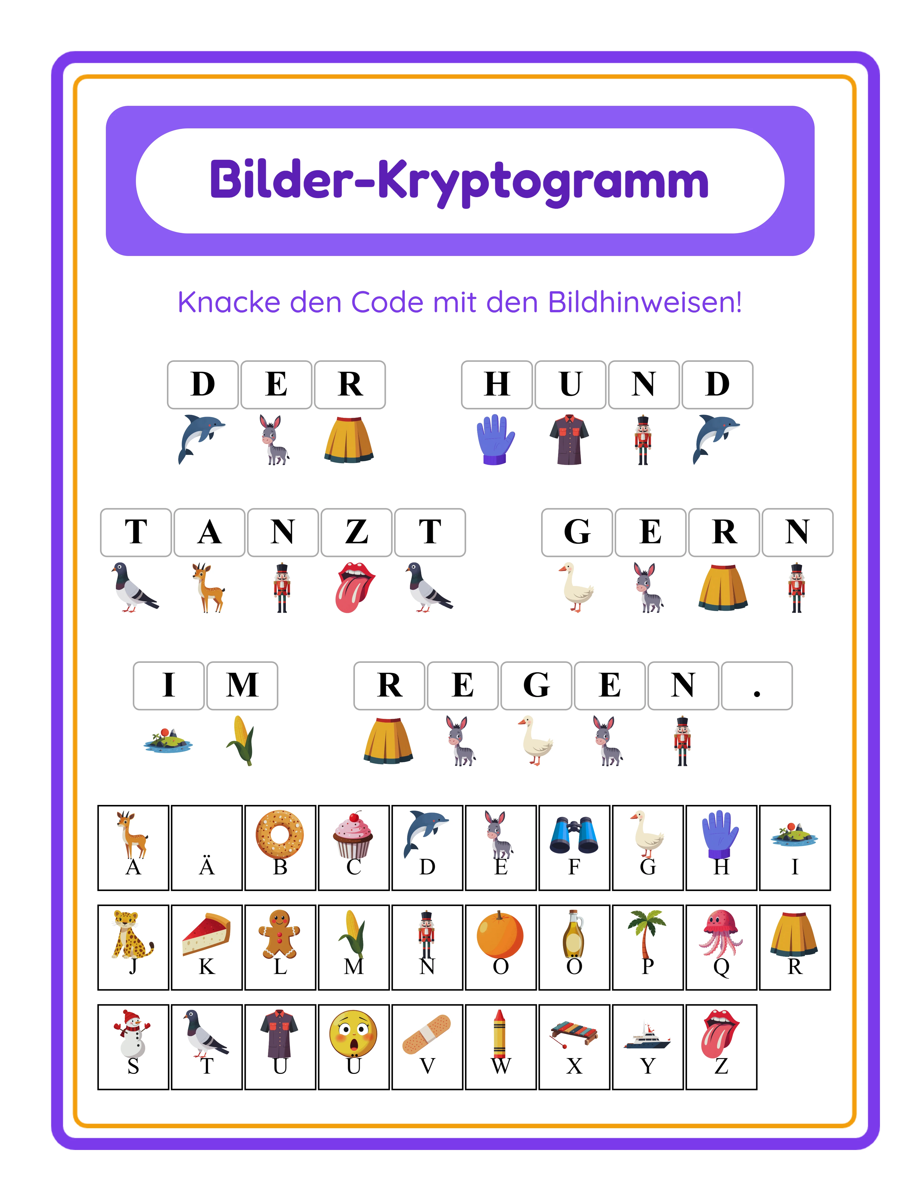 Kryptogramm-Lösungsschlüssel