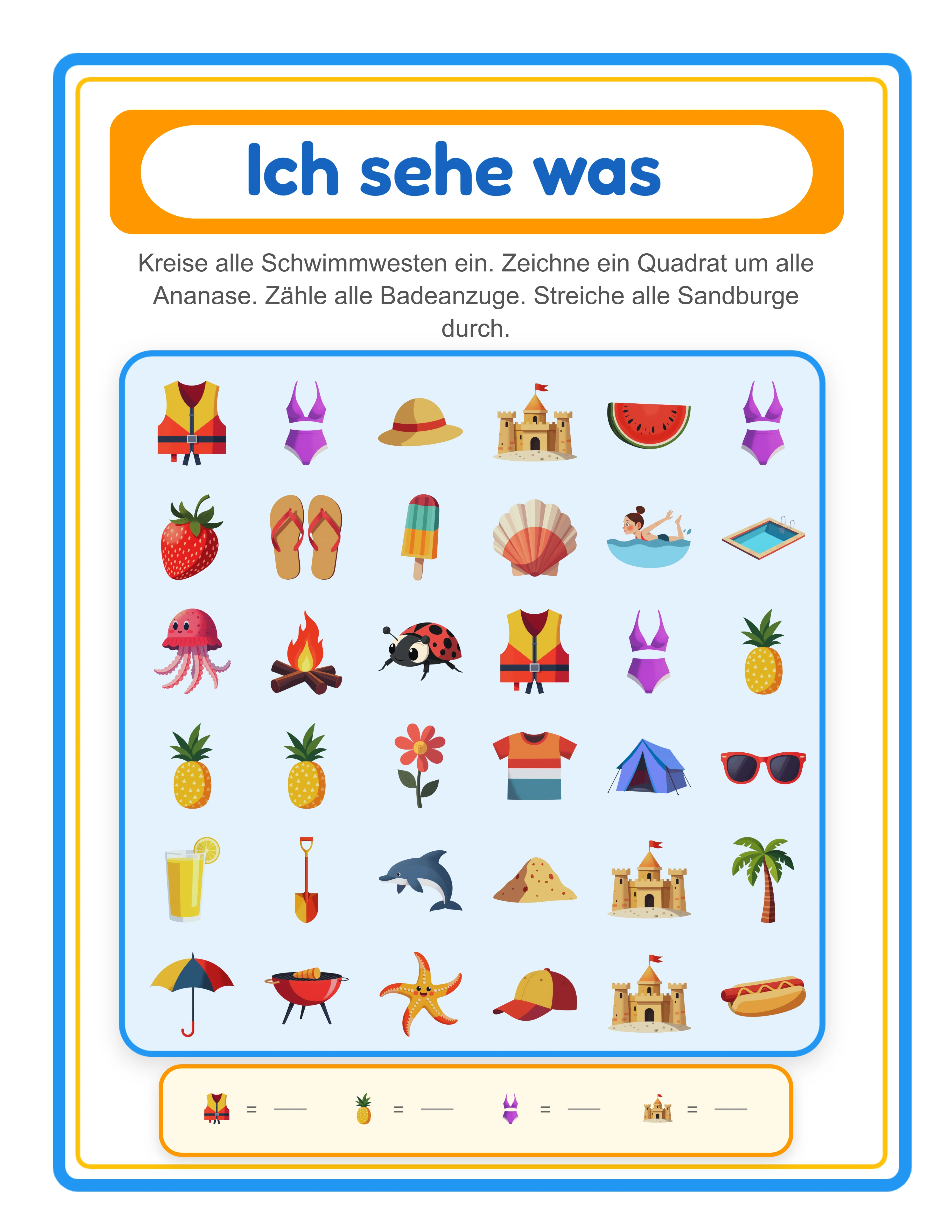 Ich sehe was — thematisches Suchen und Zählen