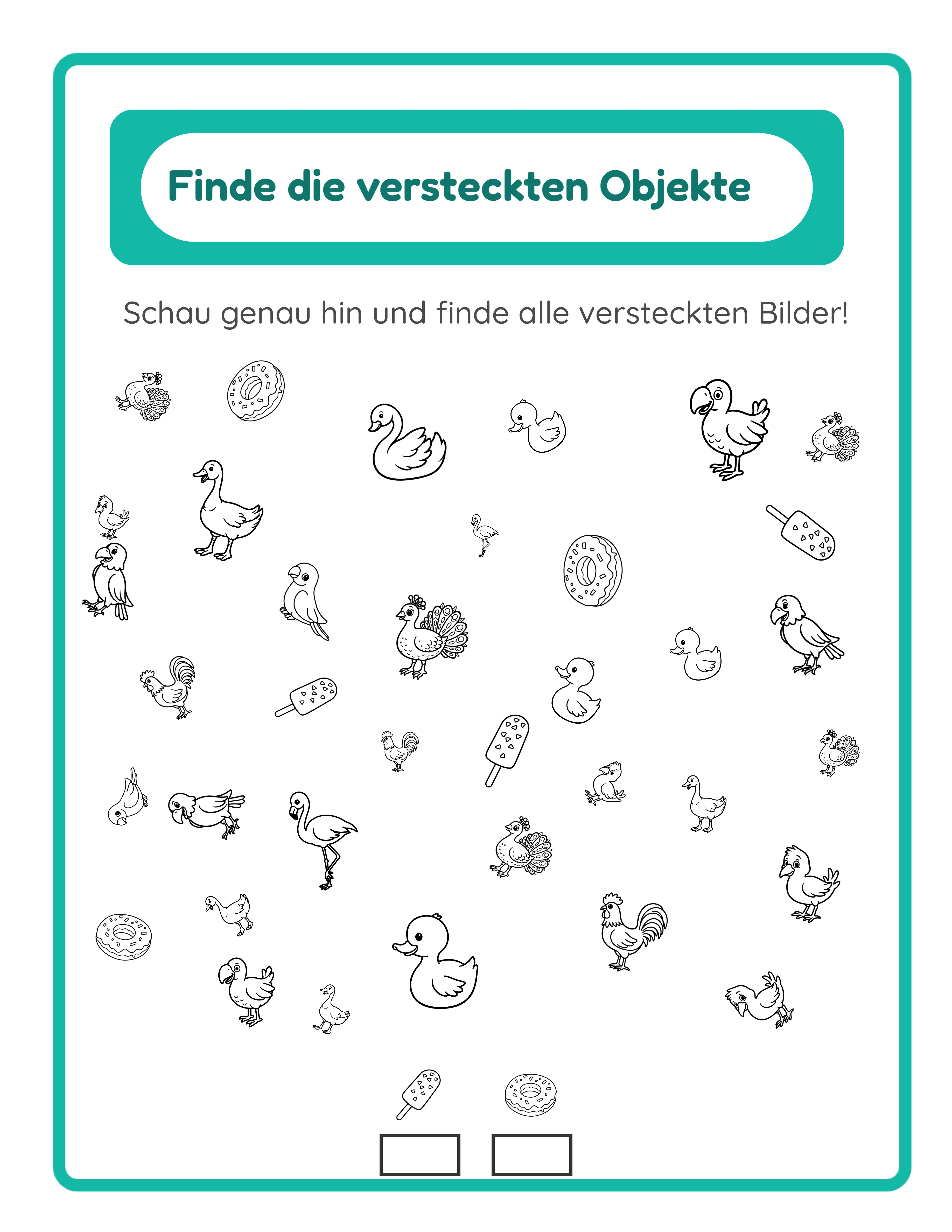 Versteckte Objekte aufspüren — Arbeitsblatt Beispiel 2