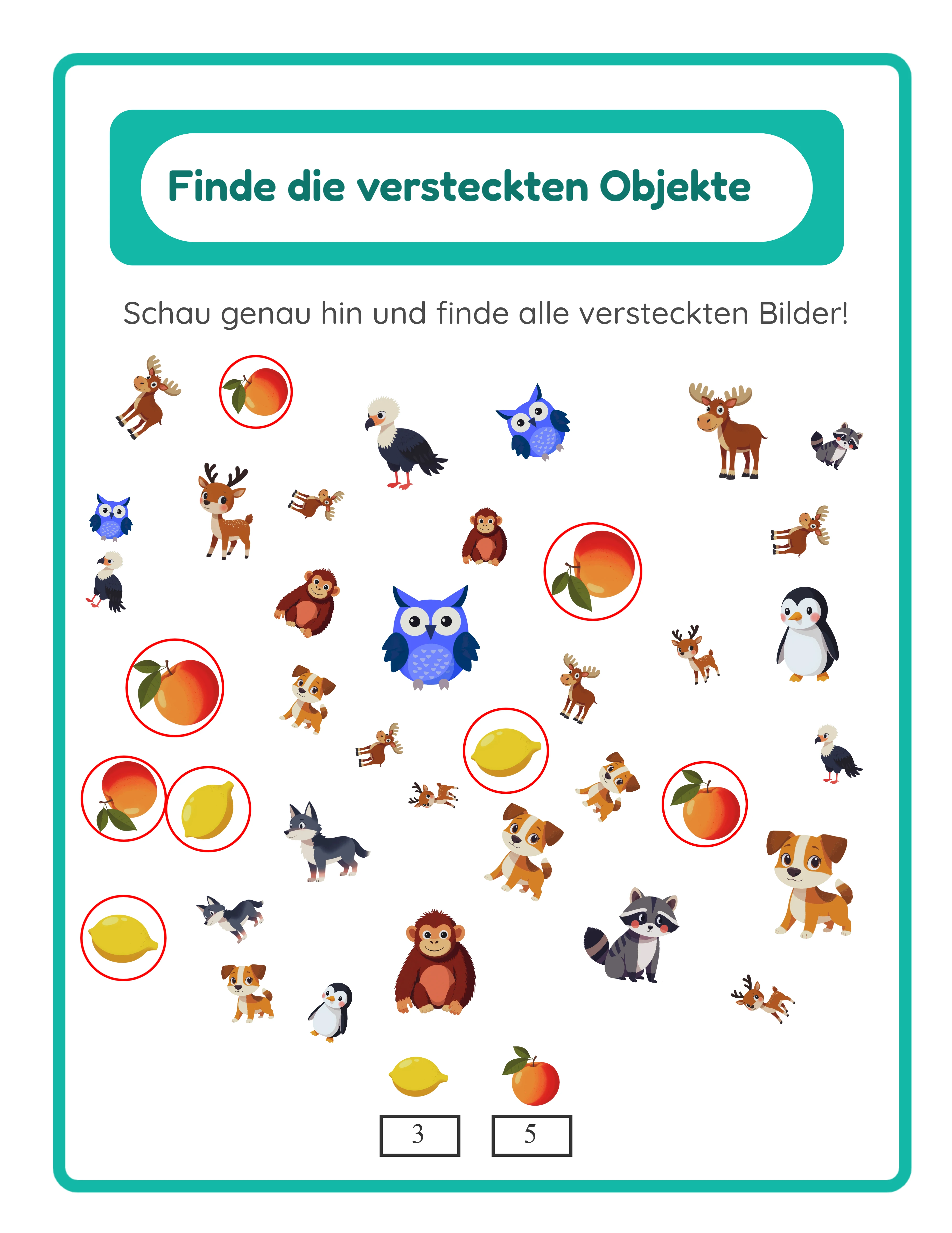 Objekte-finden-Lösungsschlüssel