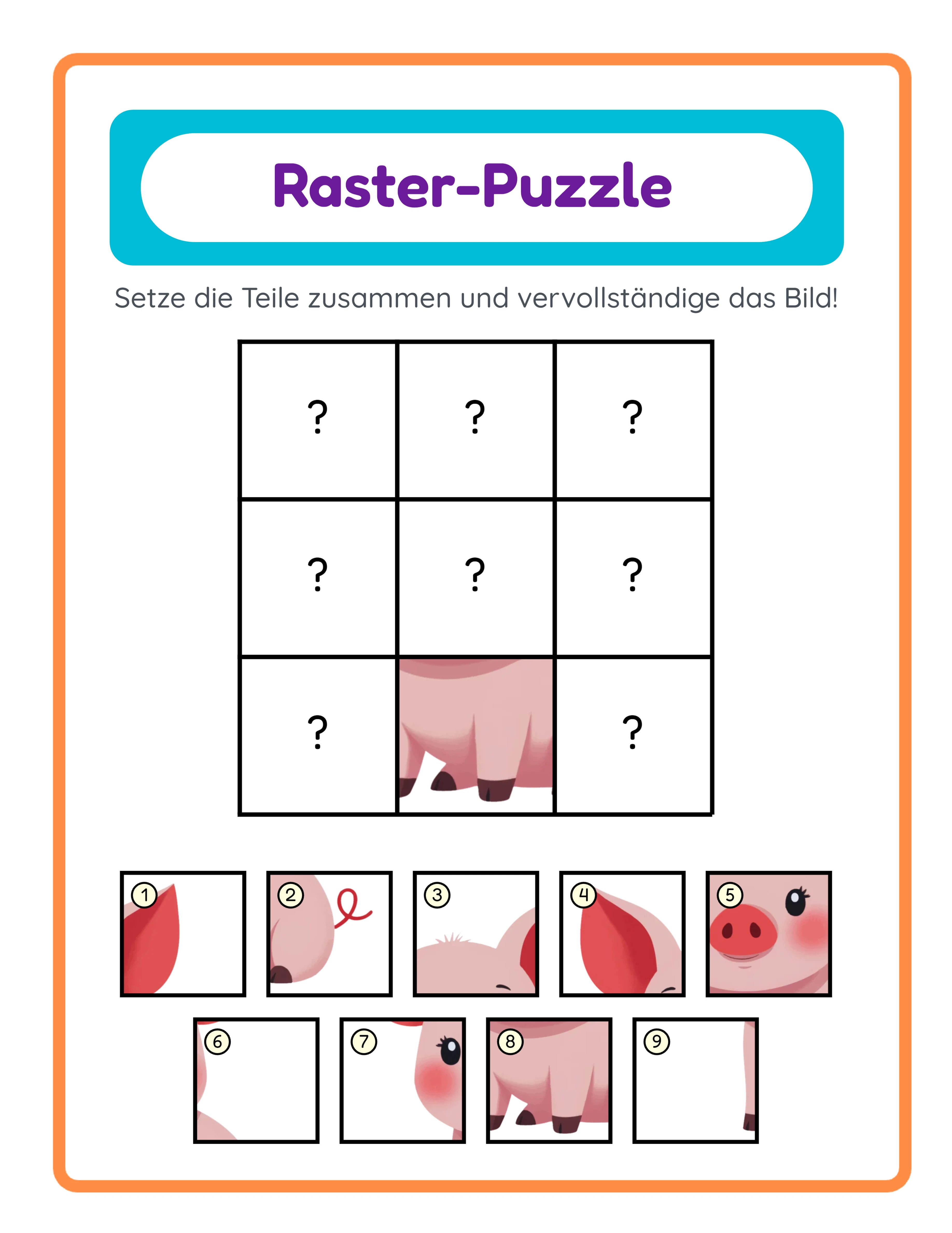 Professionelles Raster-Zuordnungs-Arbeitsblatt