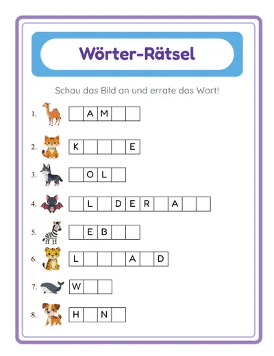 Wörter-Rätsel