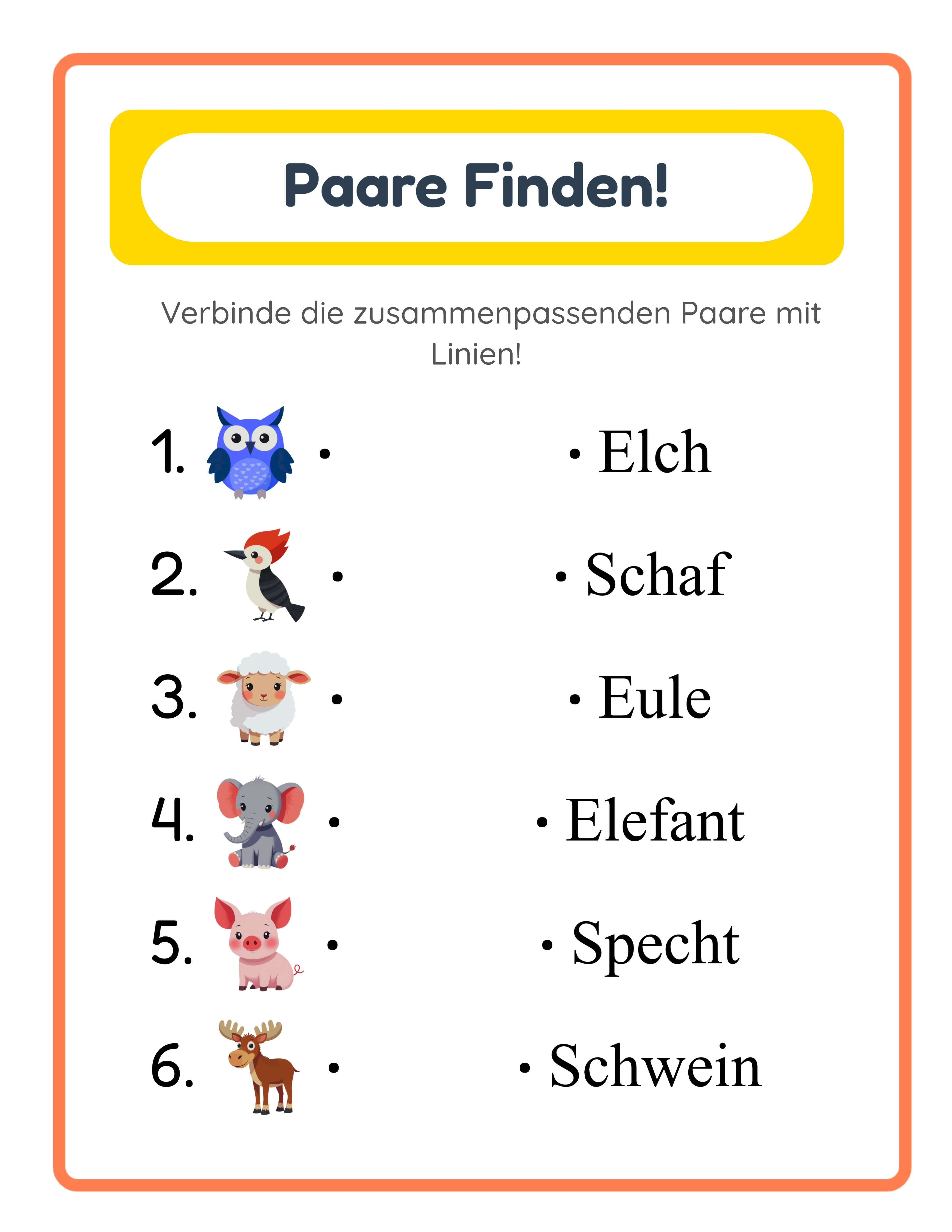 Zuordnung — thematischer Bild-Wortschatz
