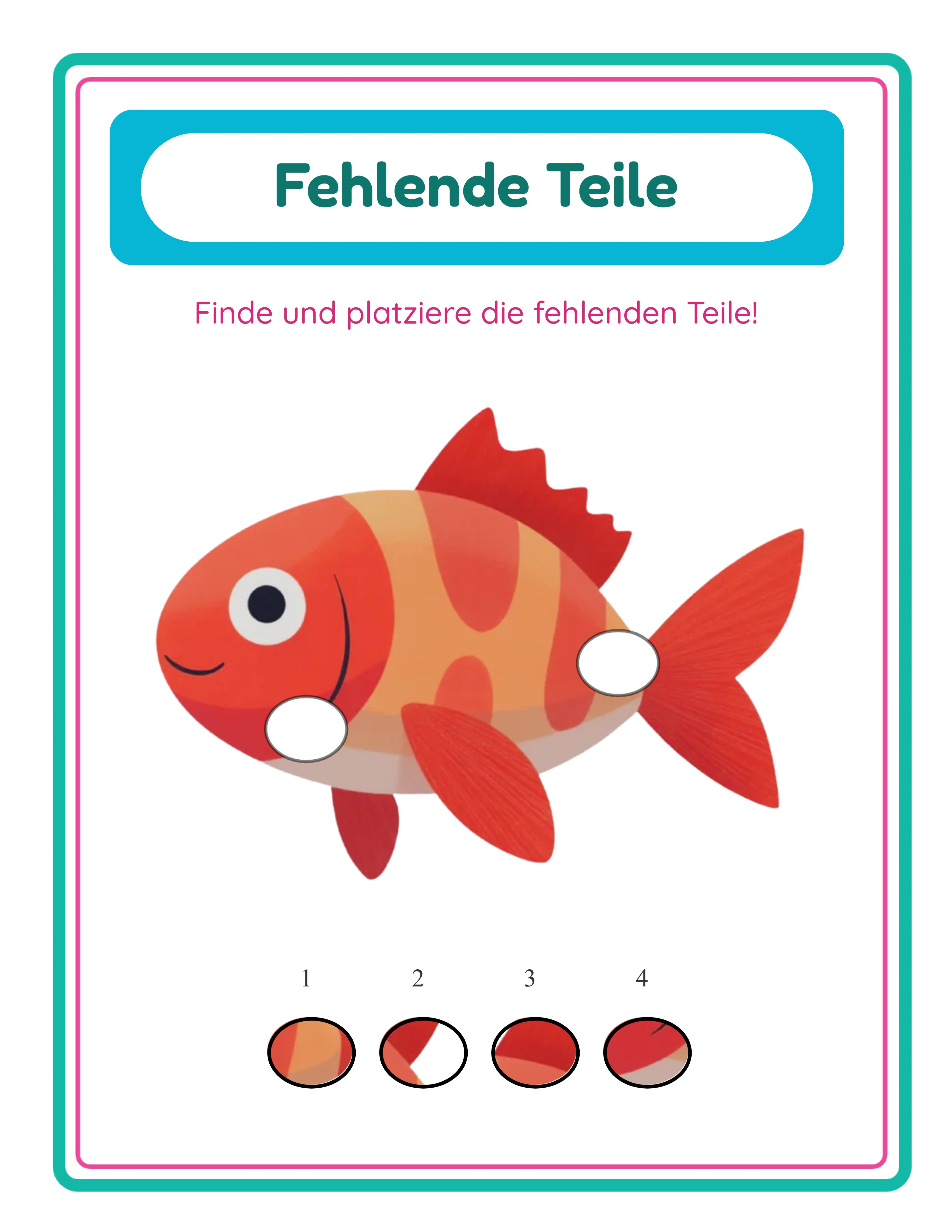 Hervorgehobenes Fehlende-Teile-Rätsel — ansprechendes visuelles Rätsel