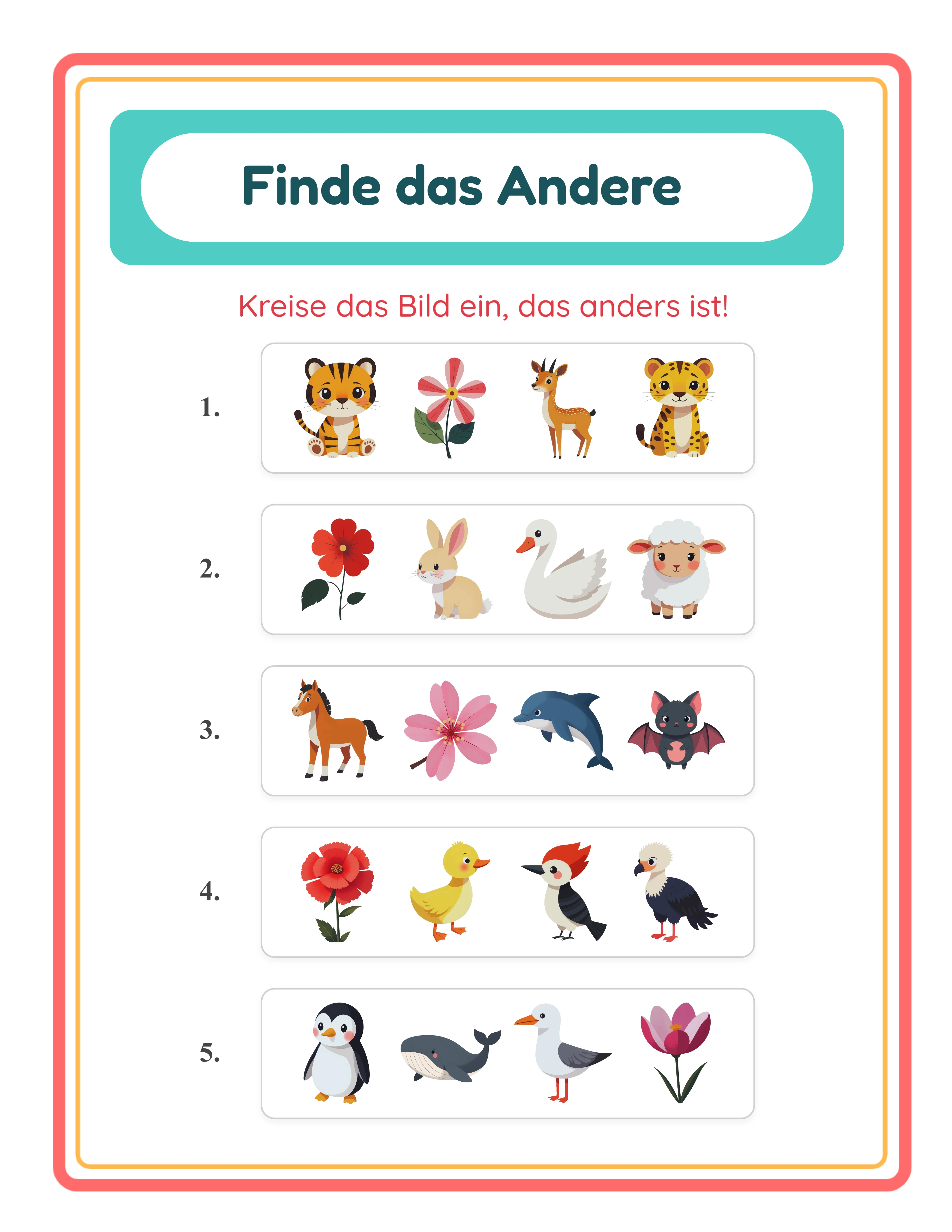 Das Andere finden — Arbeitsblatt Beispiel 3