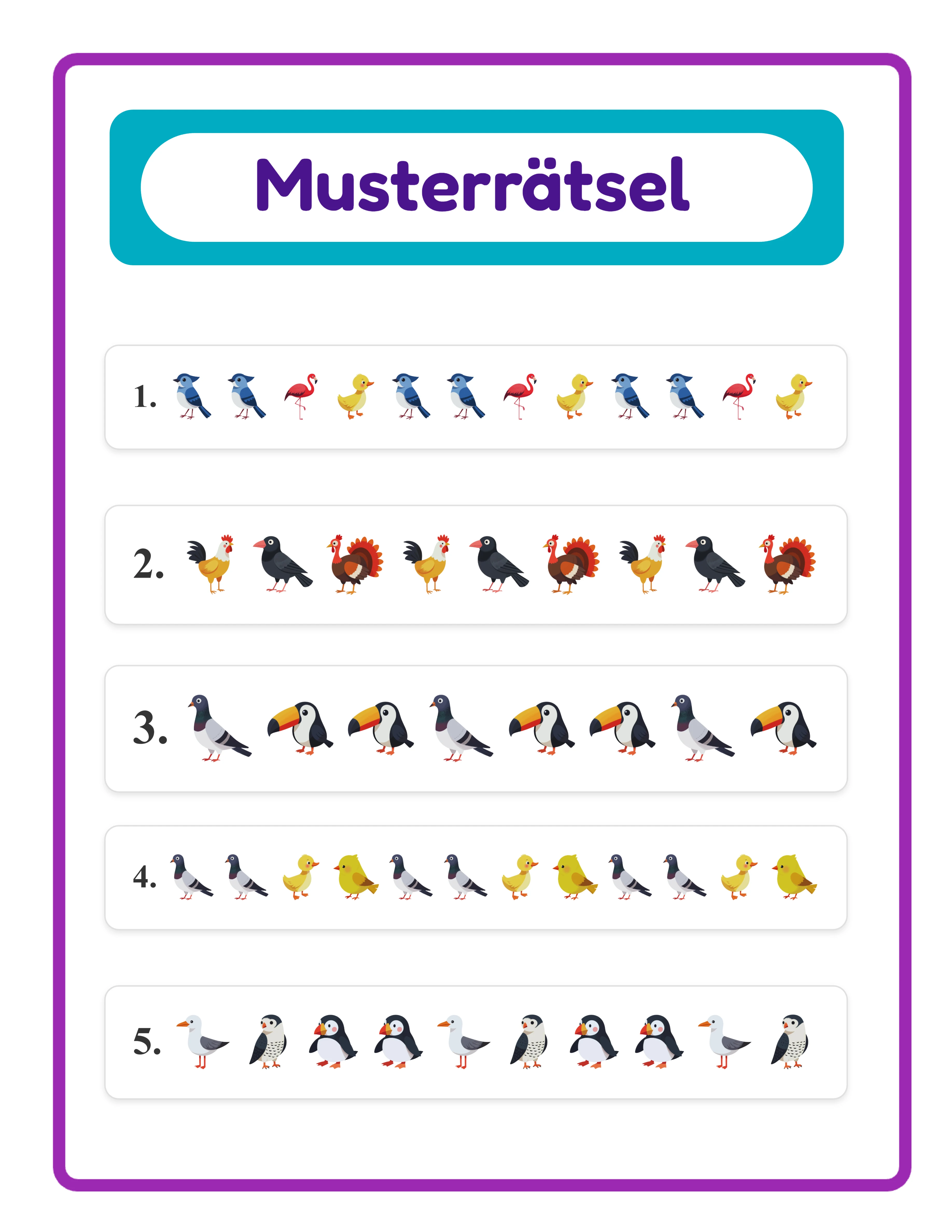 Muster professionelles Arbeitsblatt