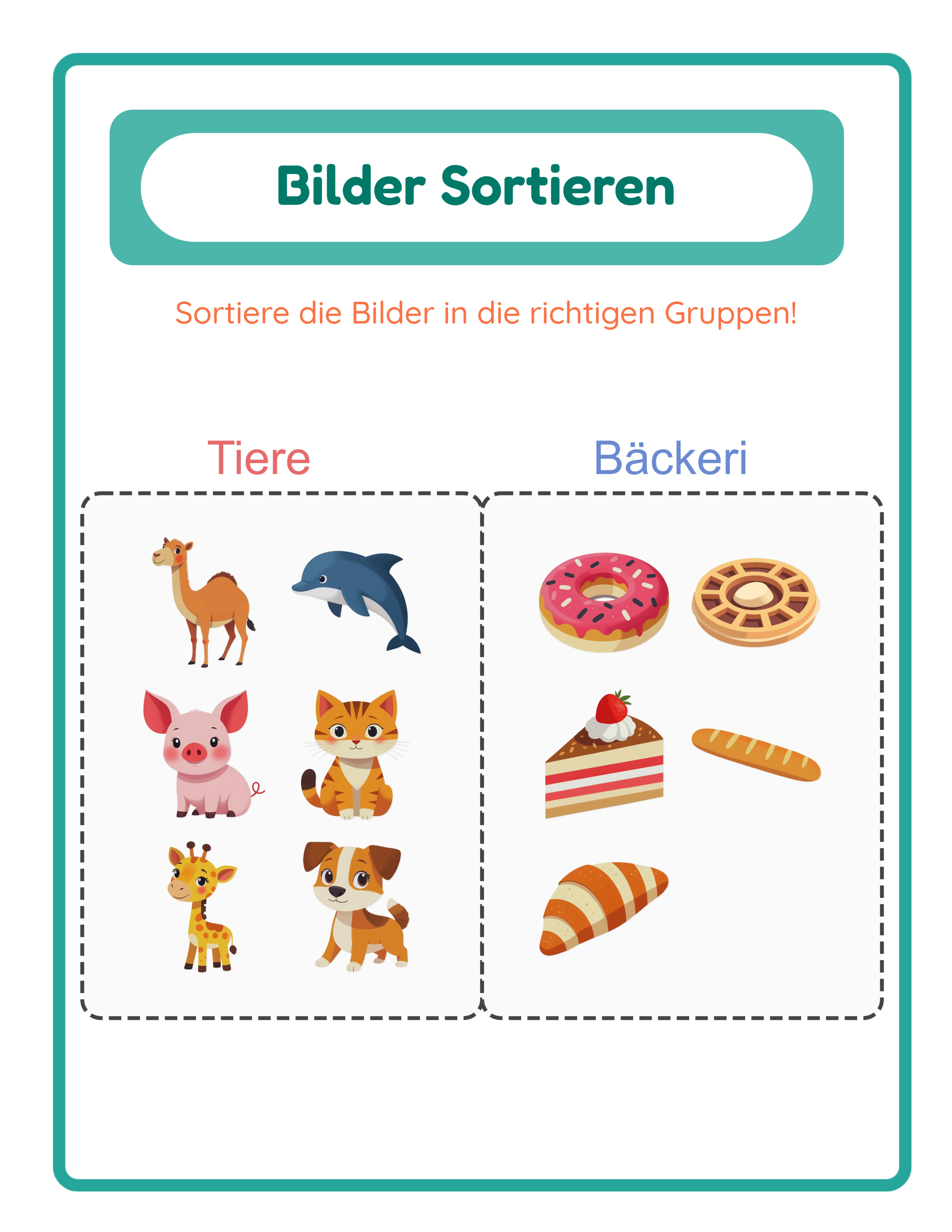 Bildsortier-Lösungsschlüssel