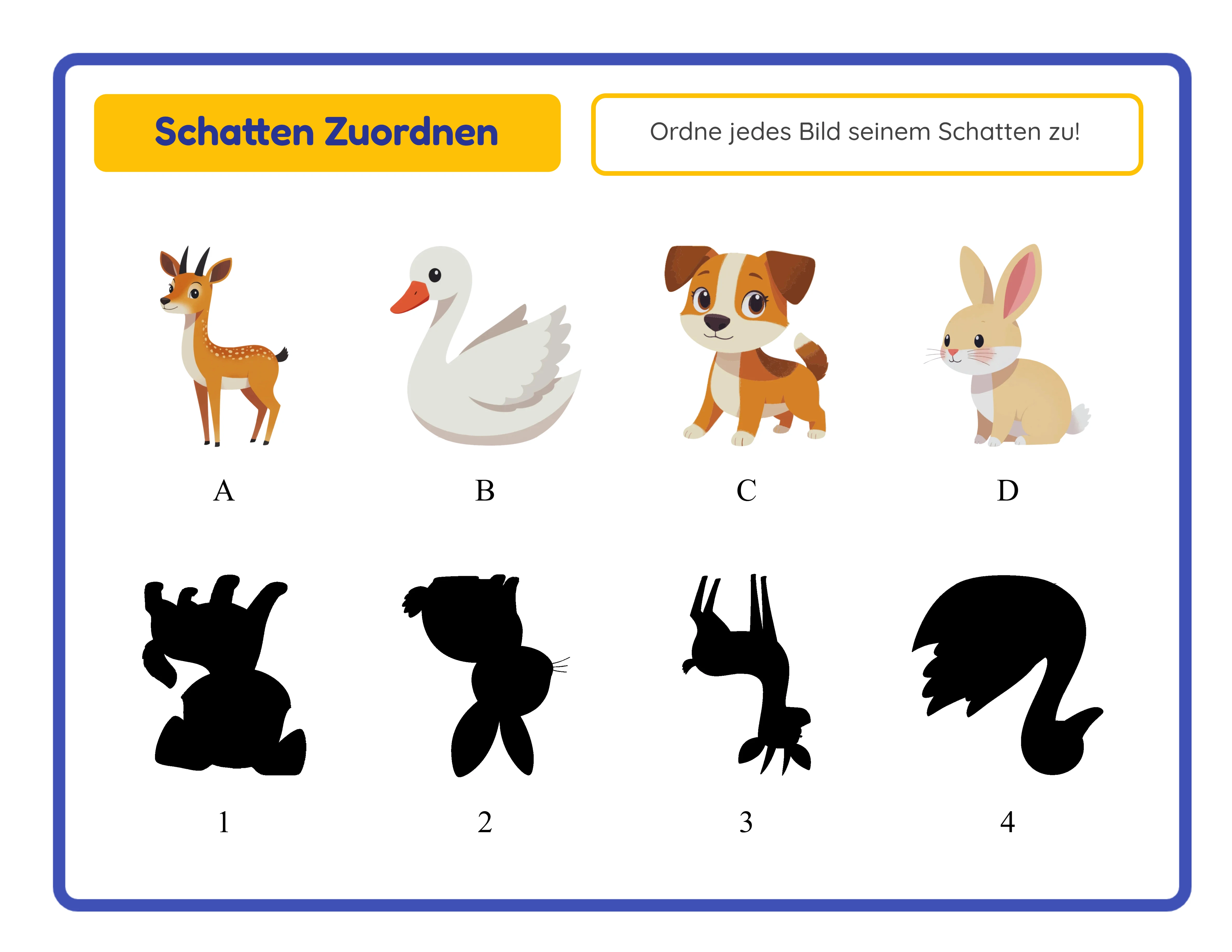 Bauernhoftier-Schattenzuordnungs-Arbeitsblätter zum Verkaufen