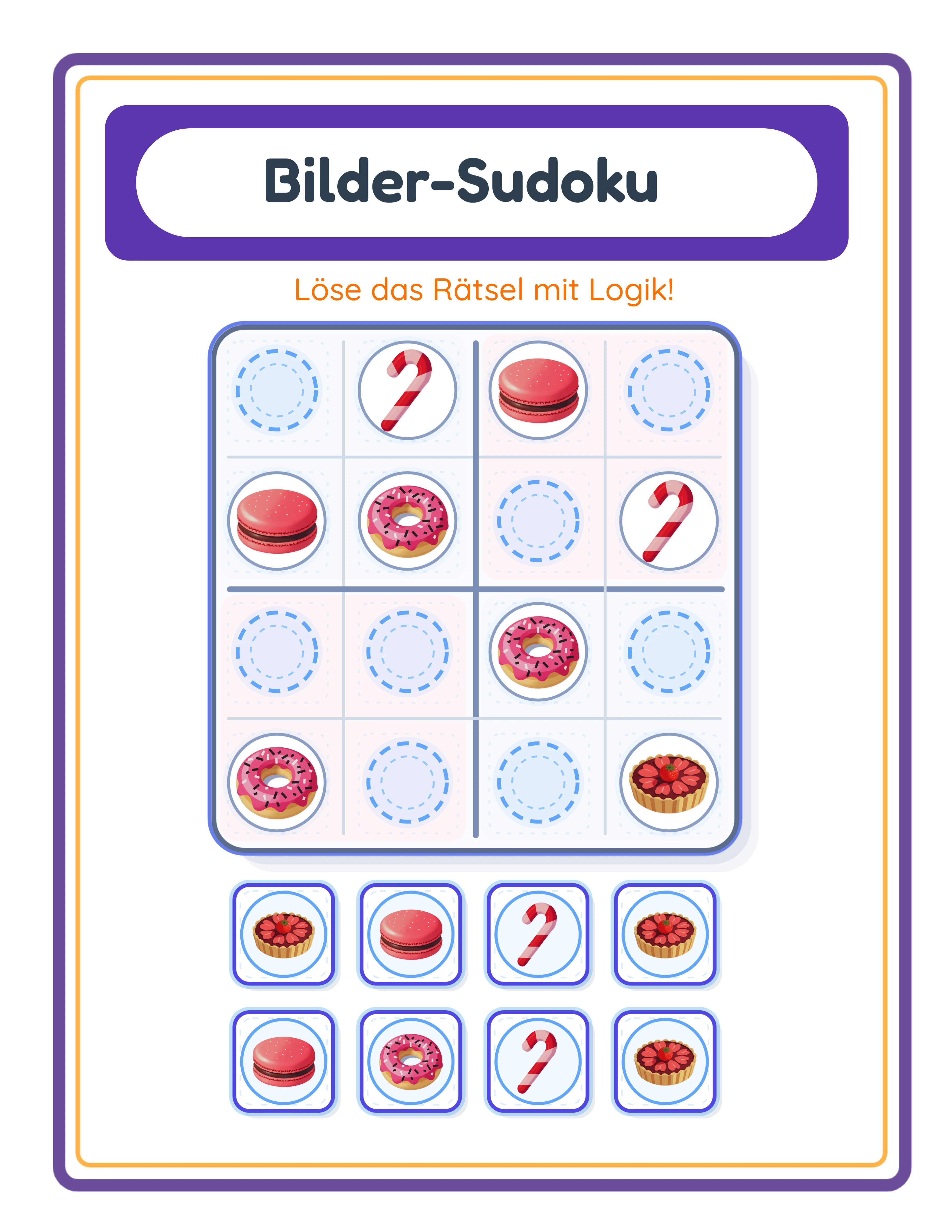 Sudoku Arbeitsblatt Beispiel 3