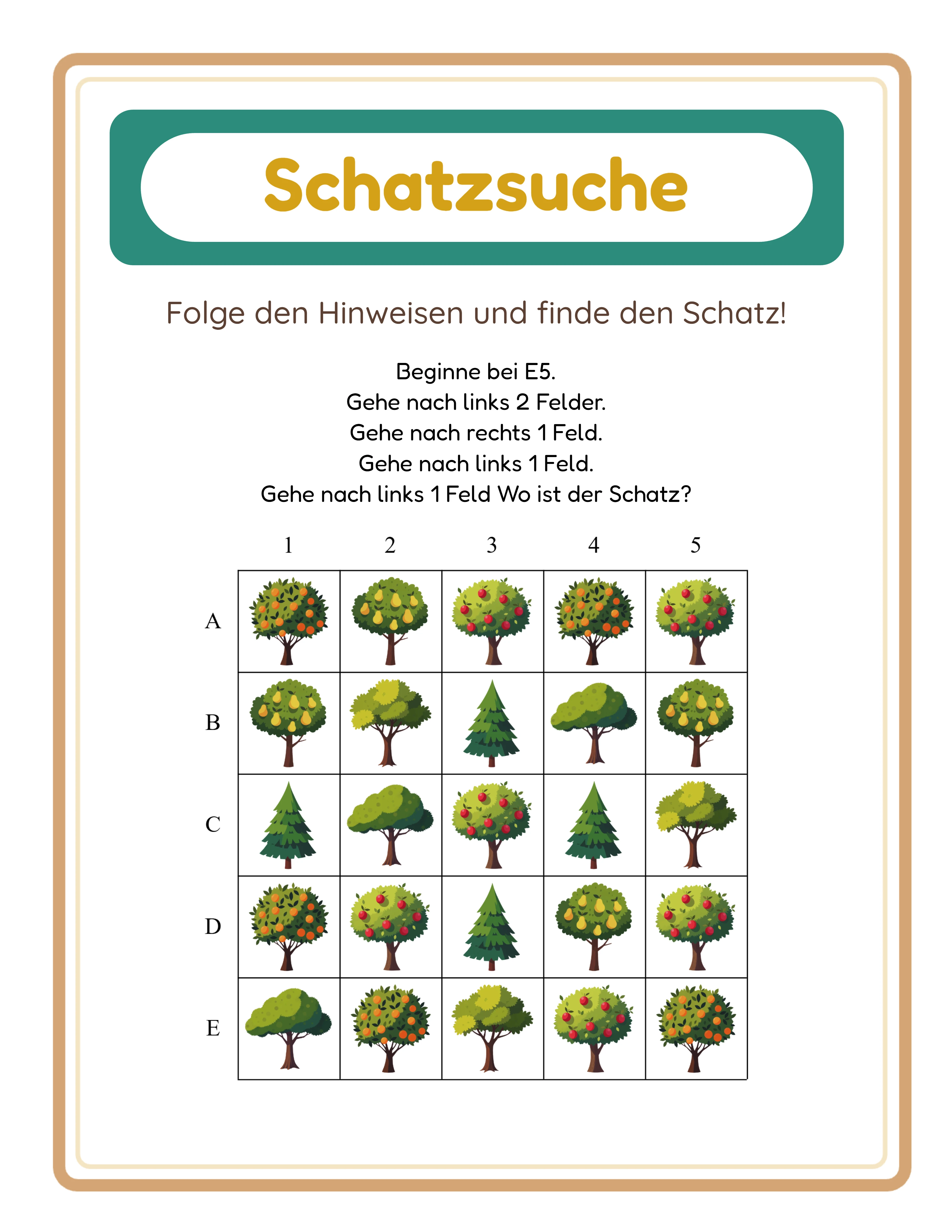 Schatzsuche — fortgeschrittene Navigation