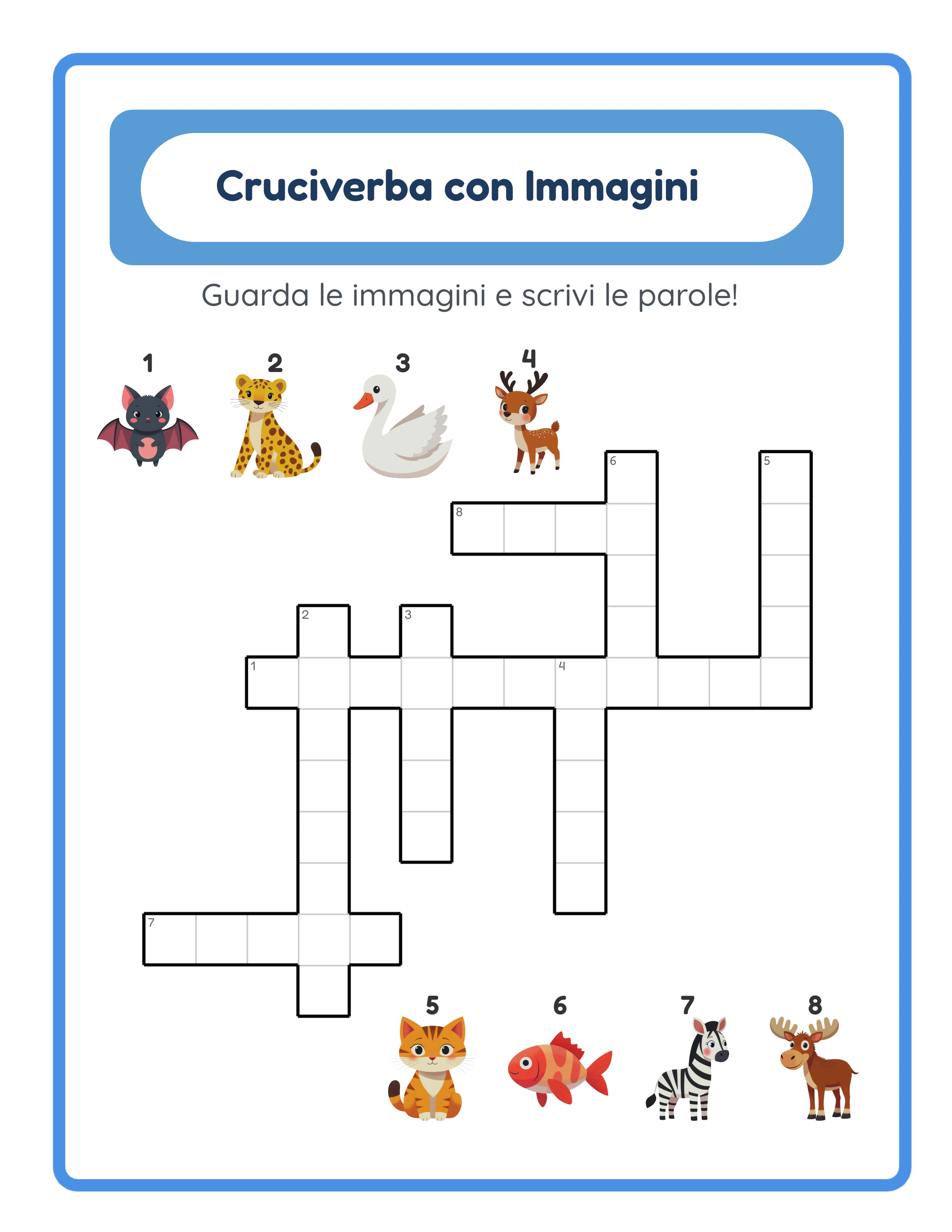 Scheda di Cruciverba principiante