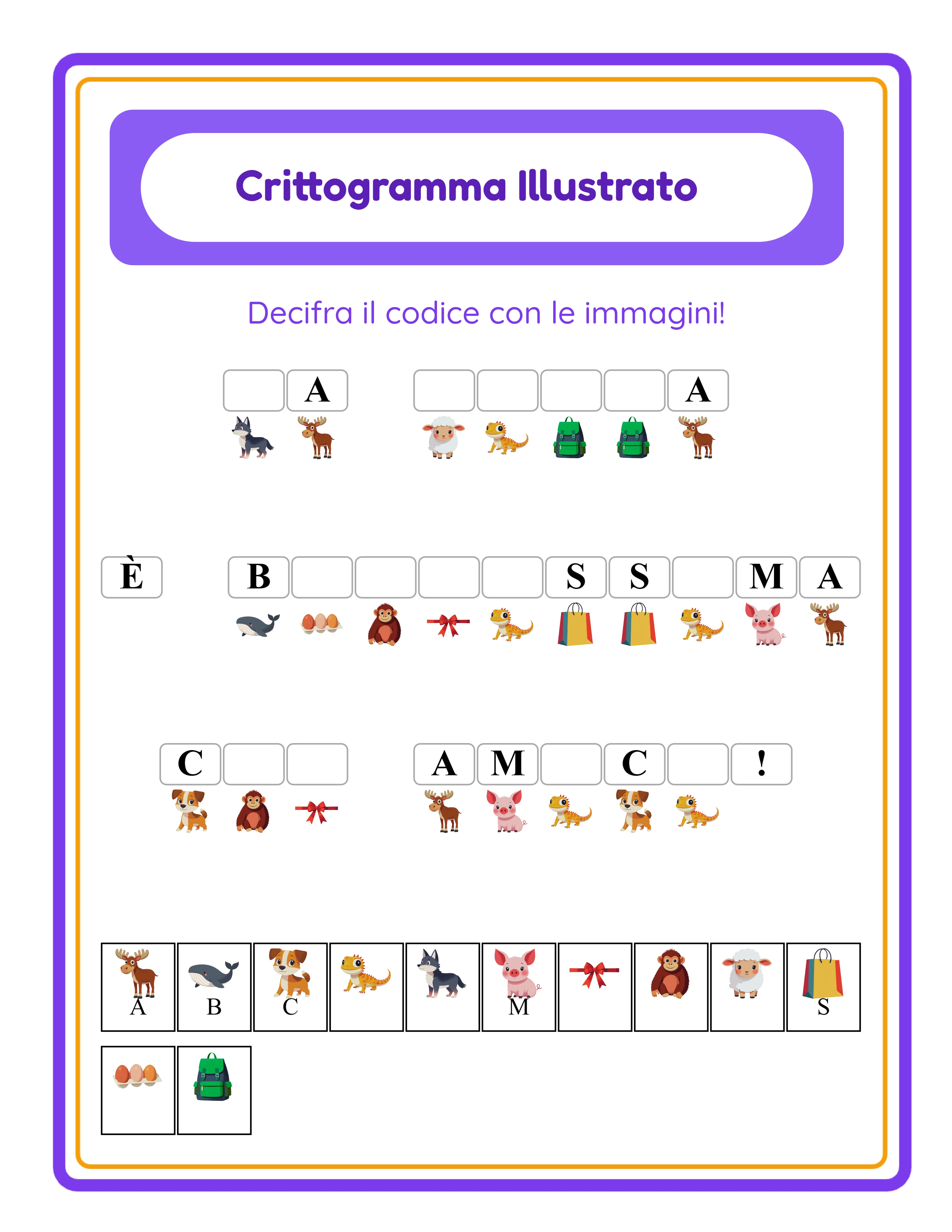 Themed cipher activity — picture code worksheet