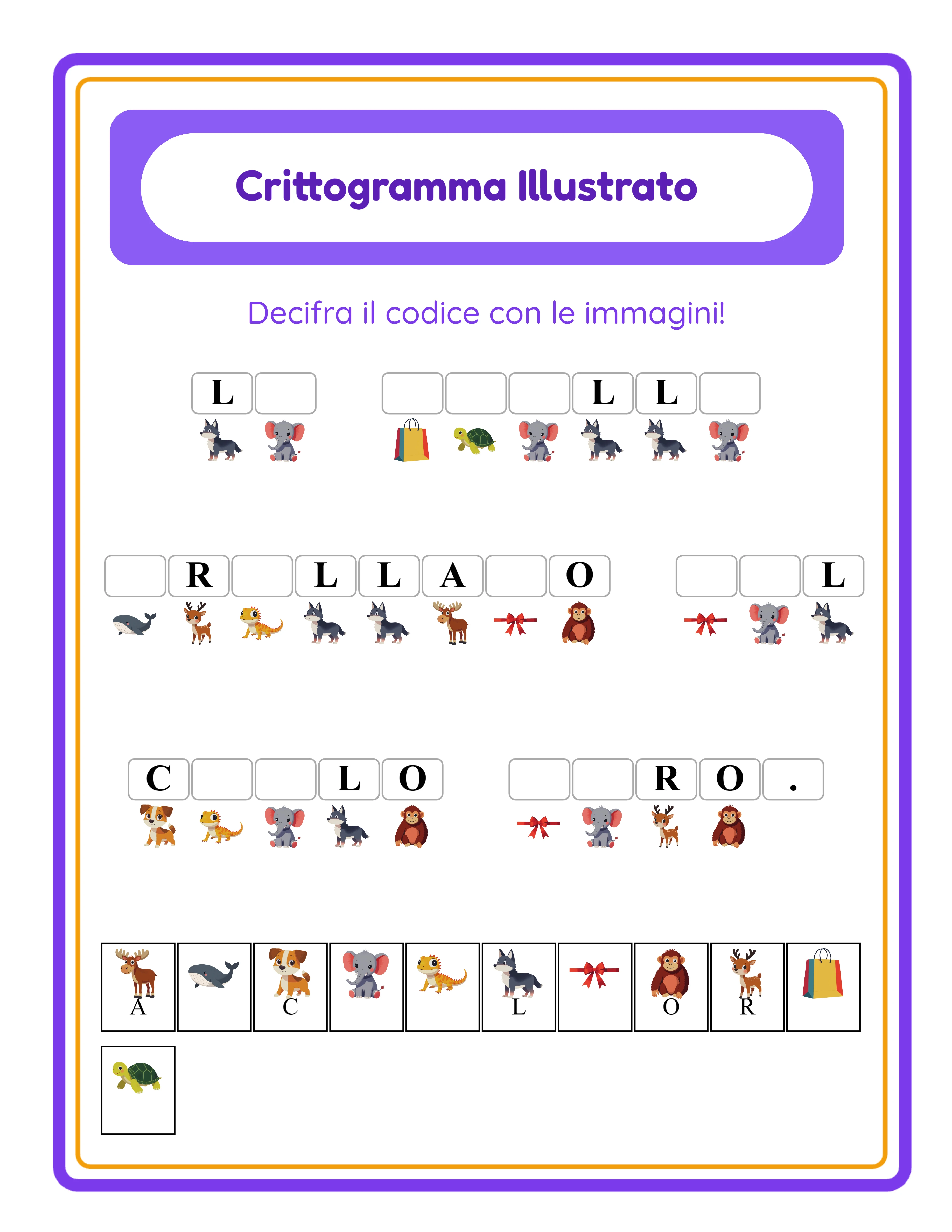 Cryptogram practice — professional layout