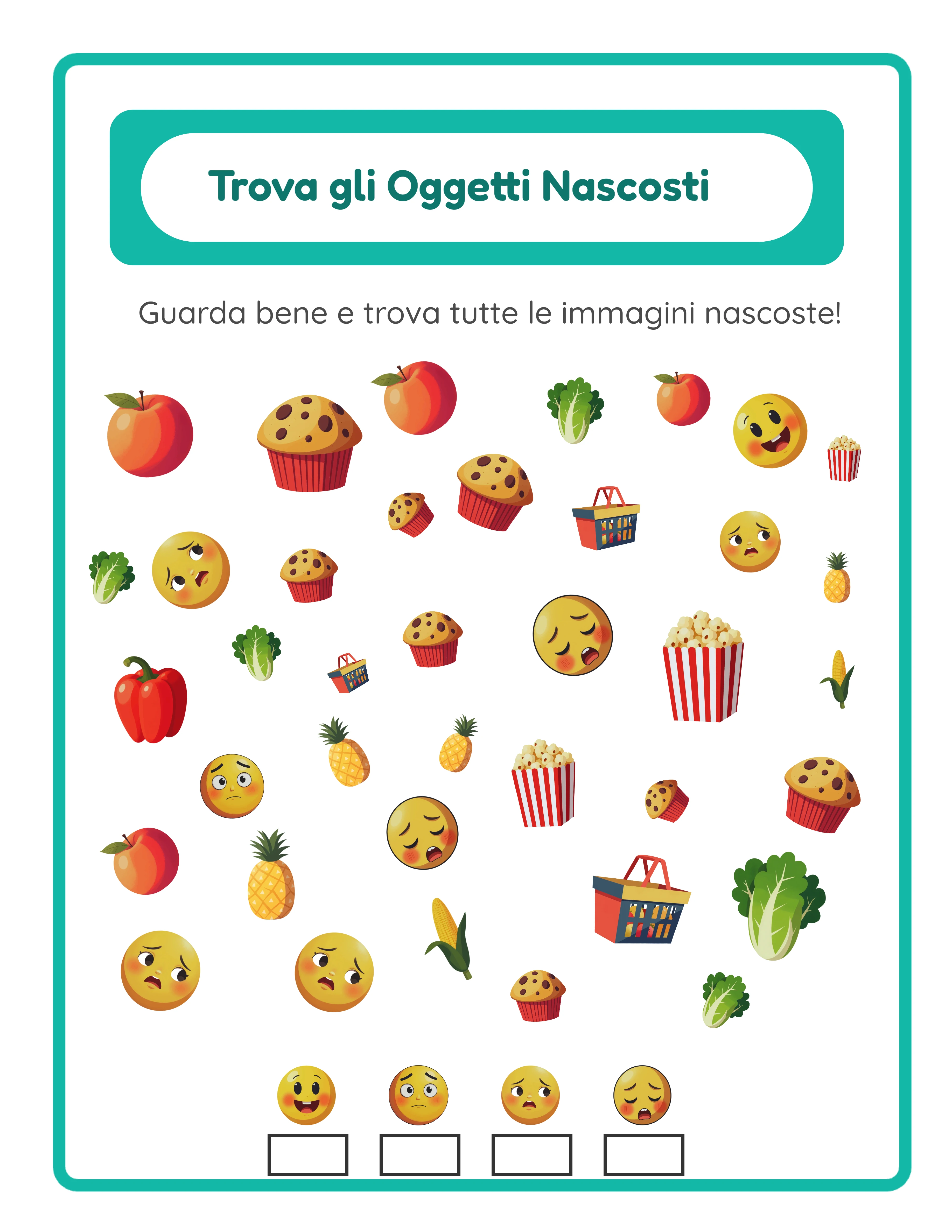 Scheda di Oggetti nascosti esempio 2