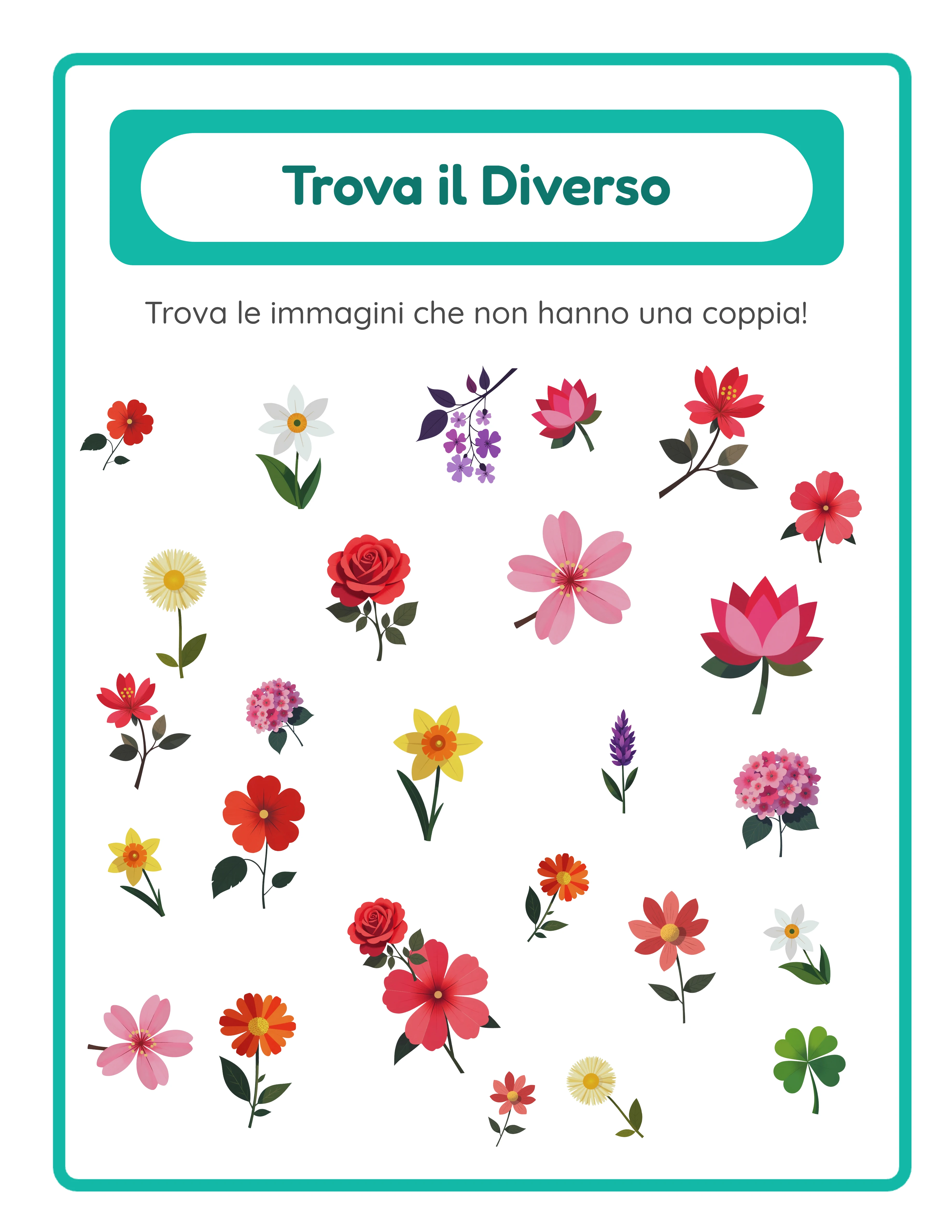 Scheda trova gli oggetti professionale