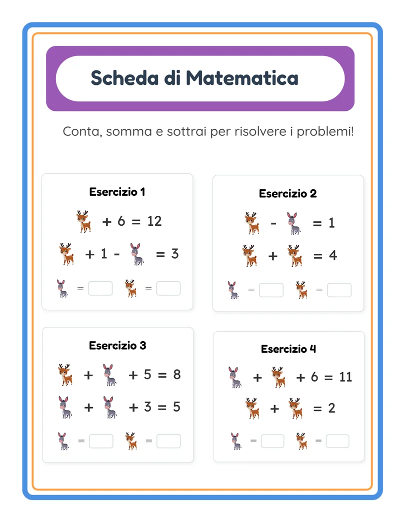 Schede di Matematica
