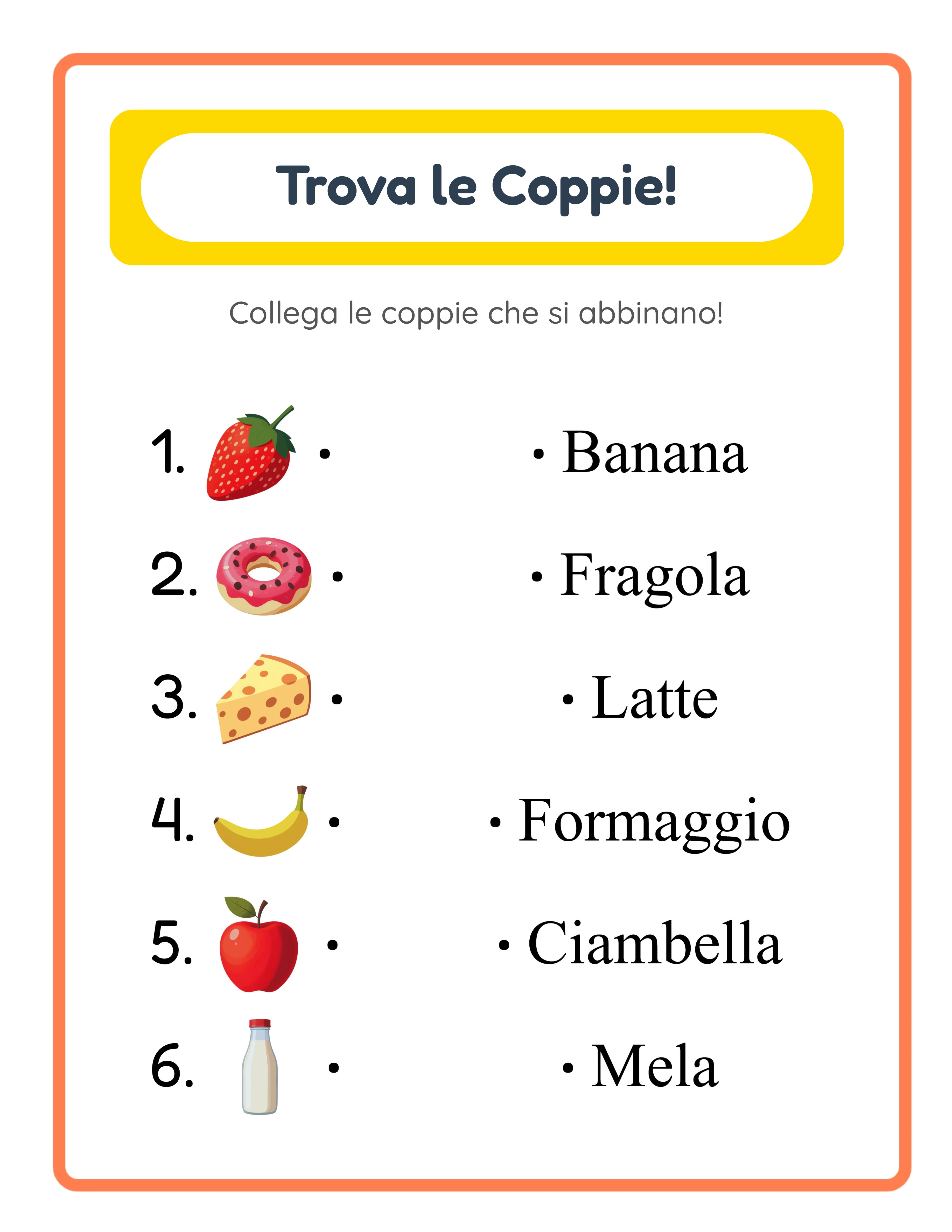Spotlight matching — colorful picture-to-word connection activity