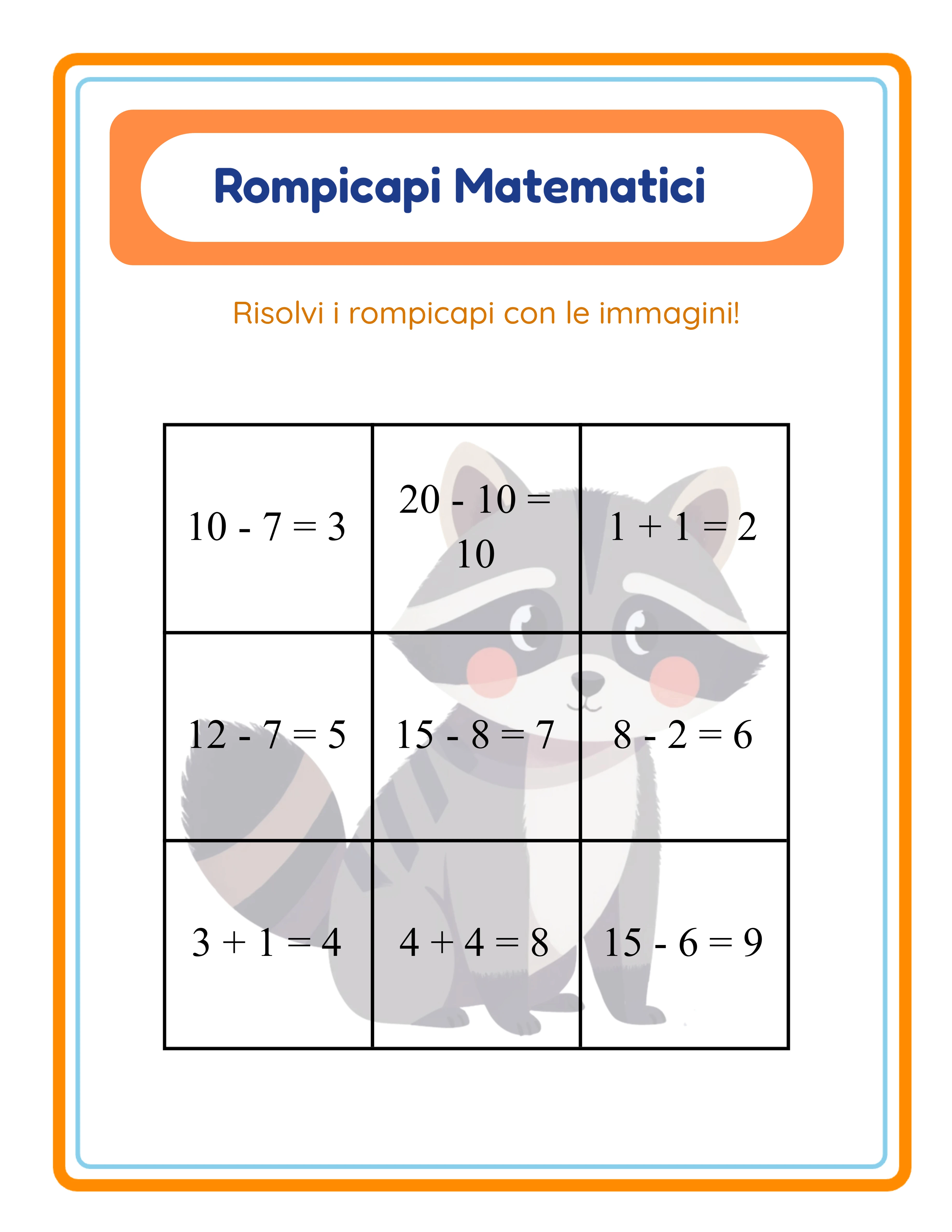 Math puzzle solution key