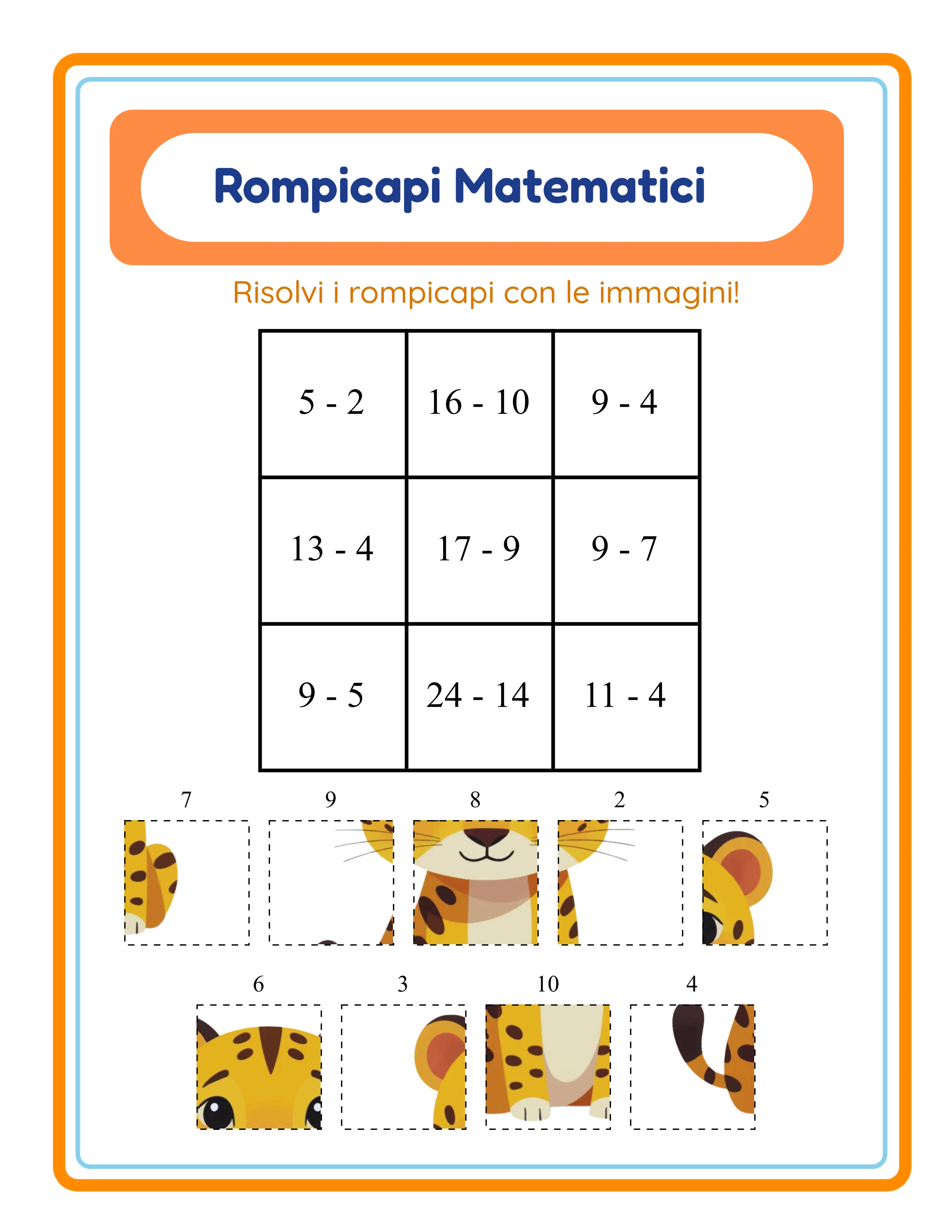 Puzzle matematico in primo piano — rivelazione tematica colorata