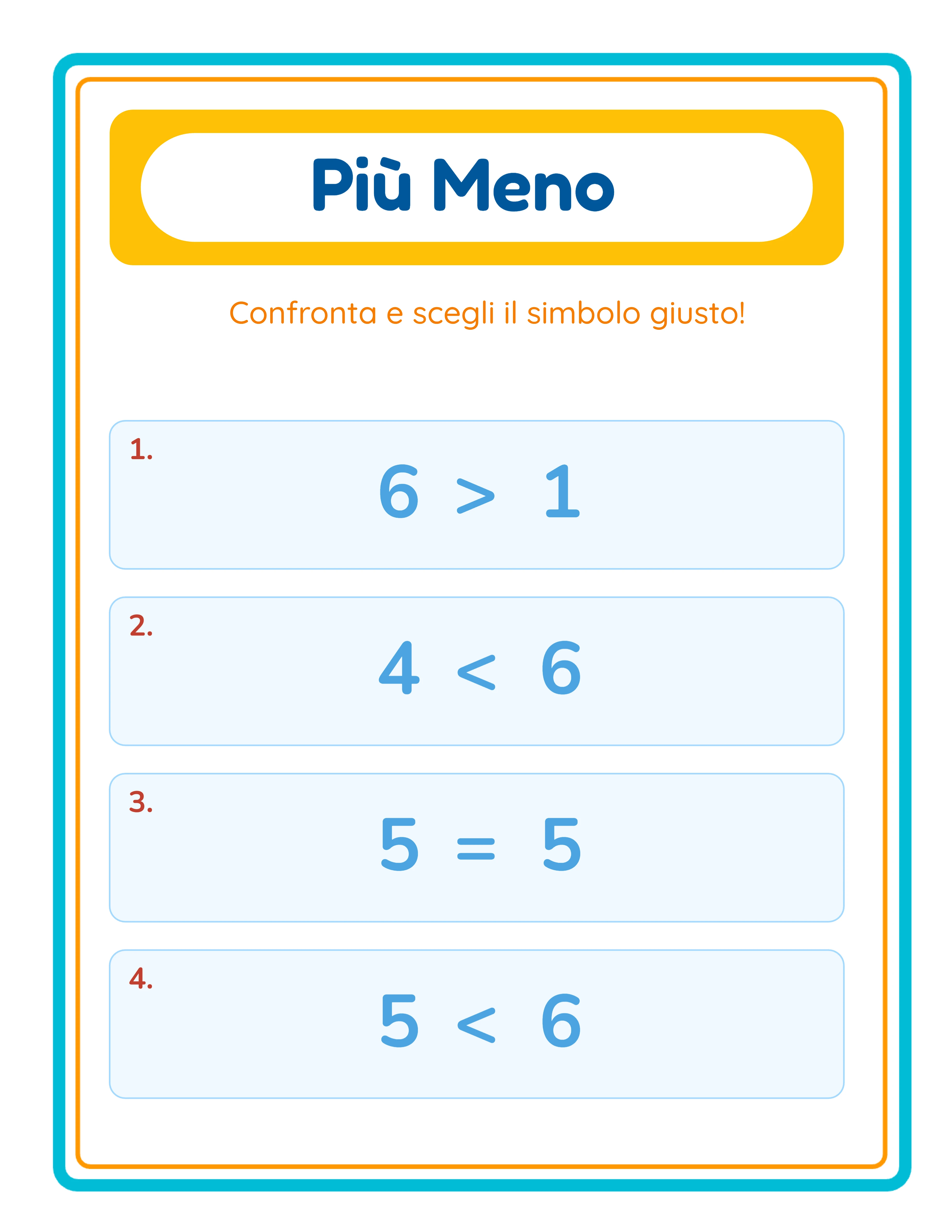 Chiave di risposta più-meno