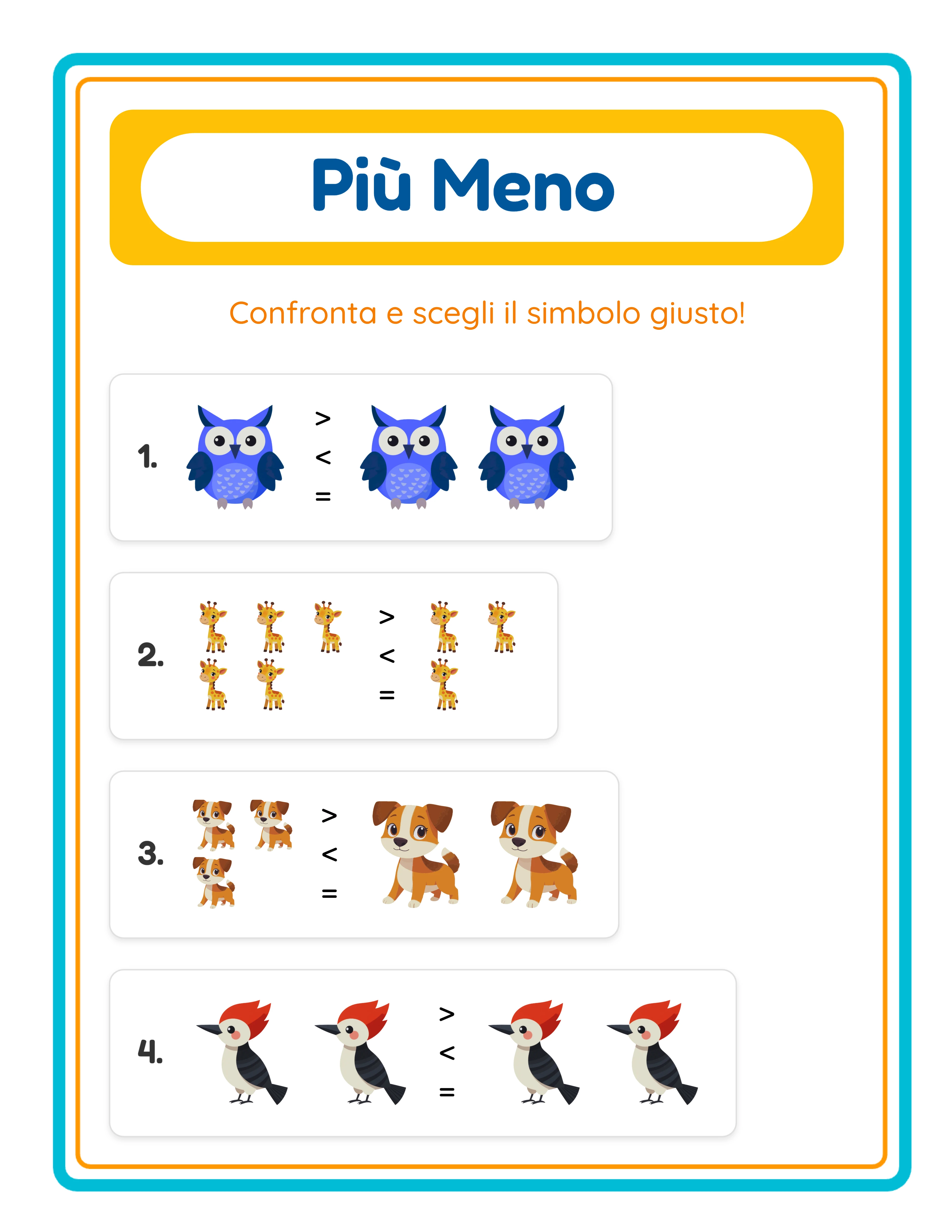 Scheda più-meno professionale