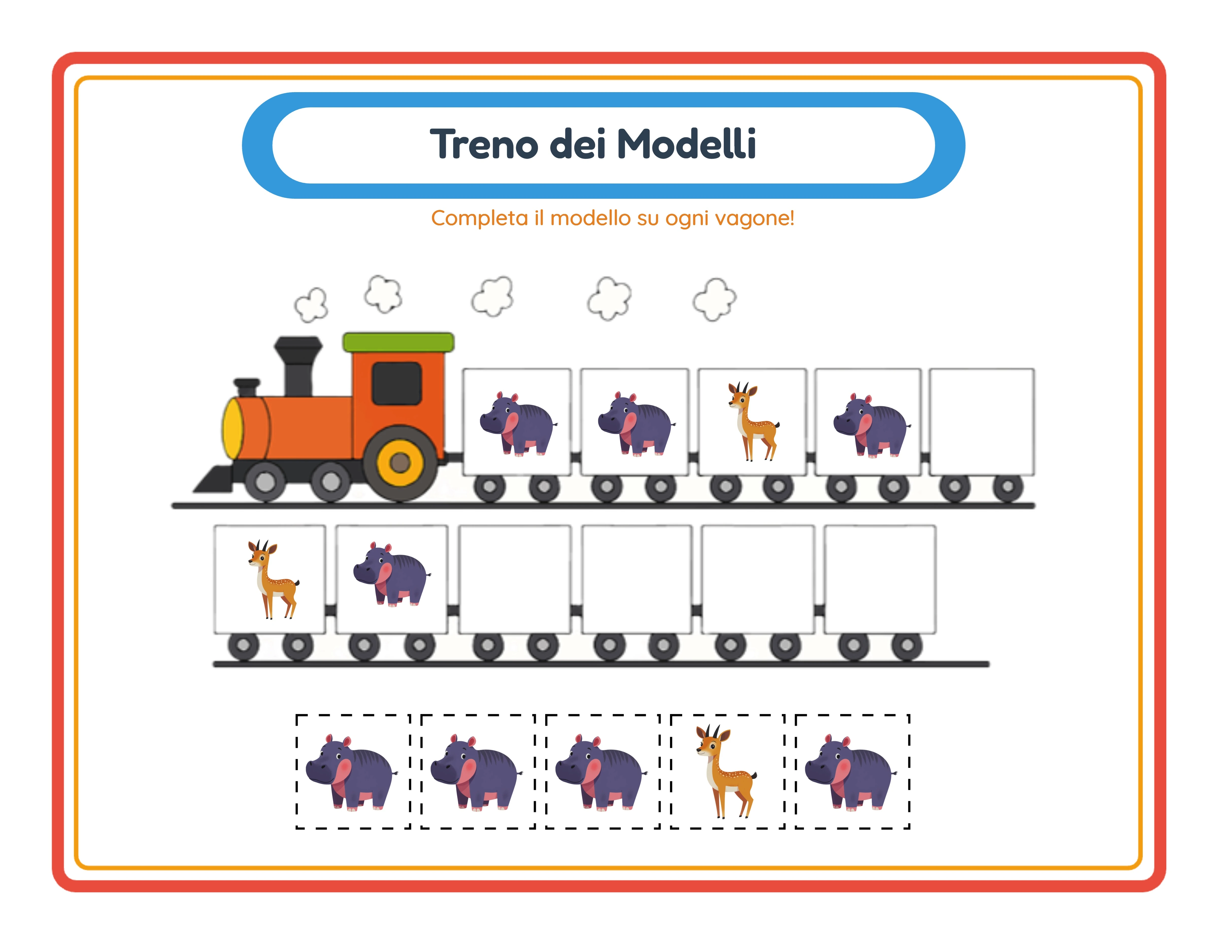 Pattern train — multi-element sequence challenge