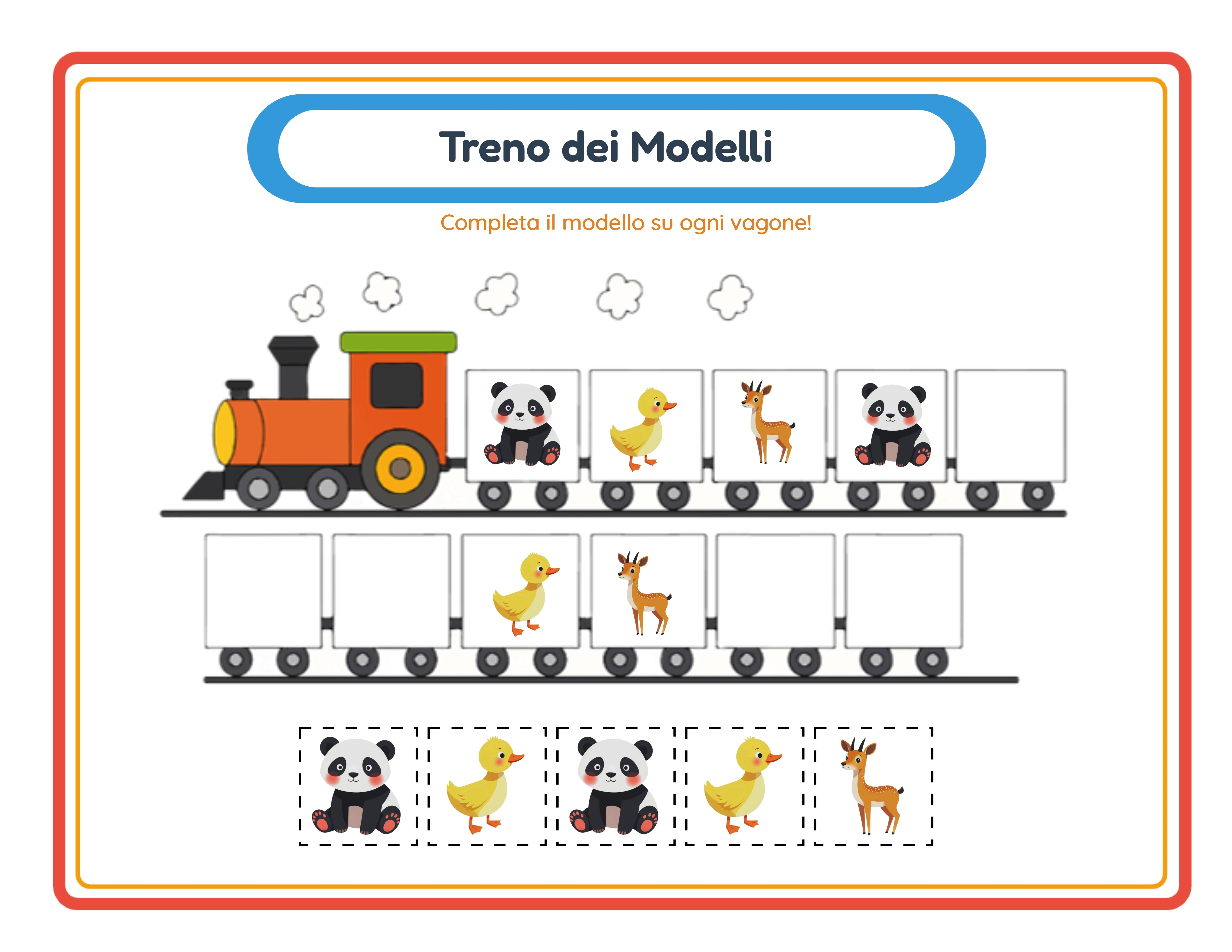 Pattern train practice — themed layout