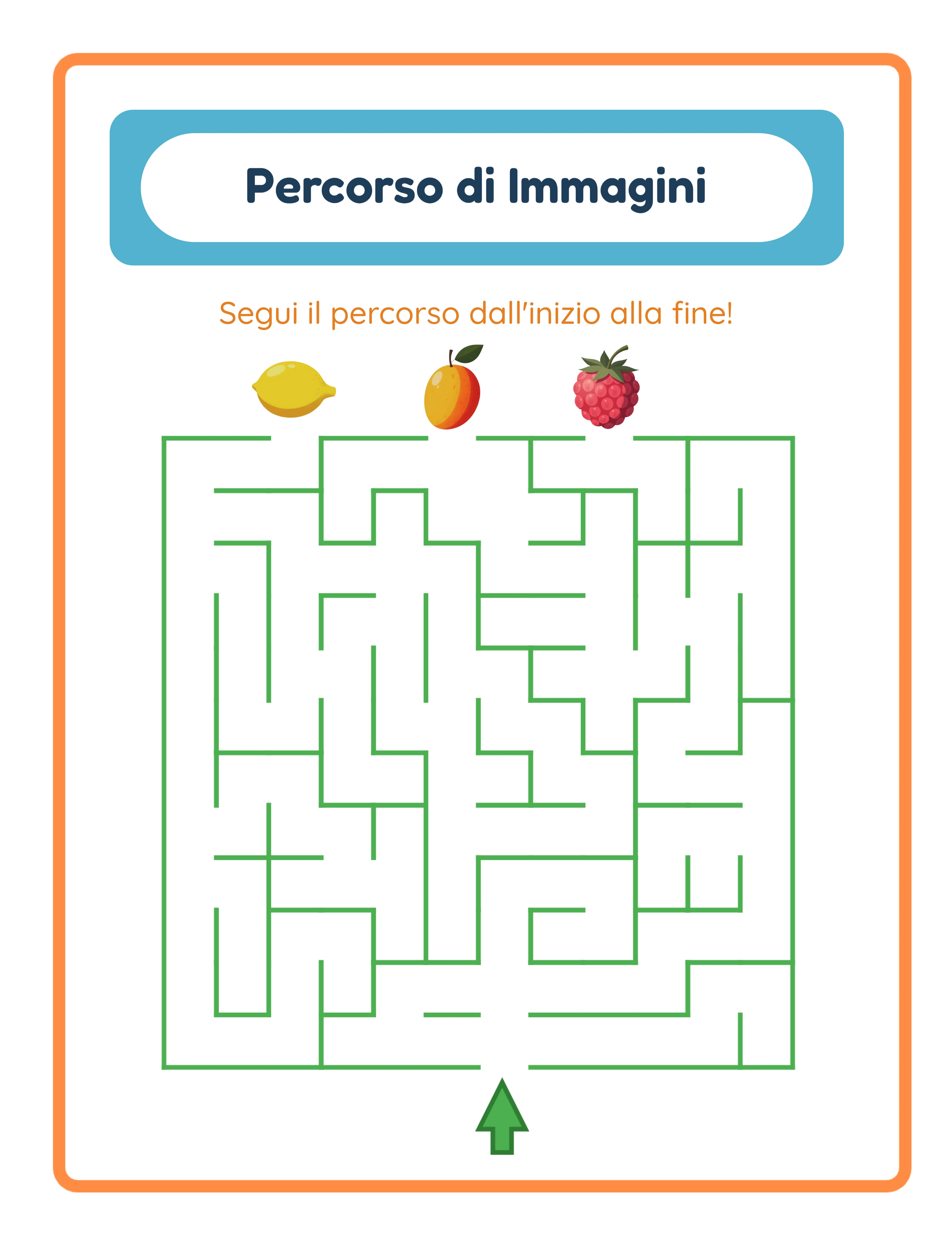 Percorso in immagini in primo piano — avventura a griglia colorata