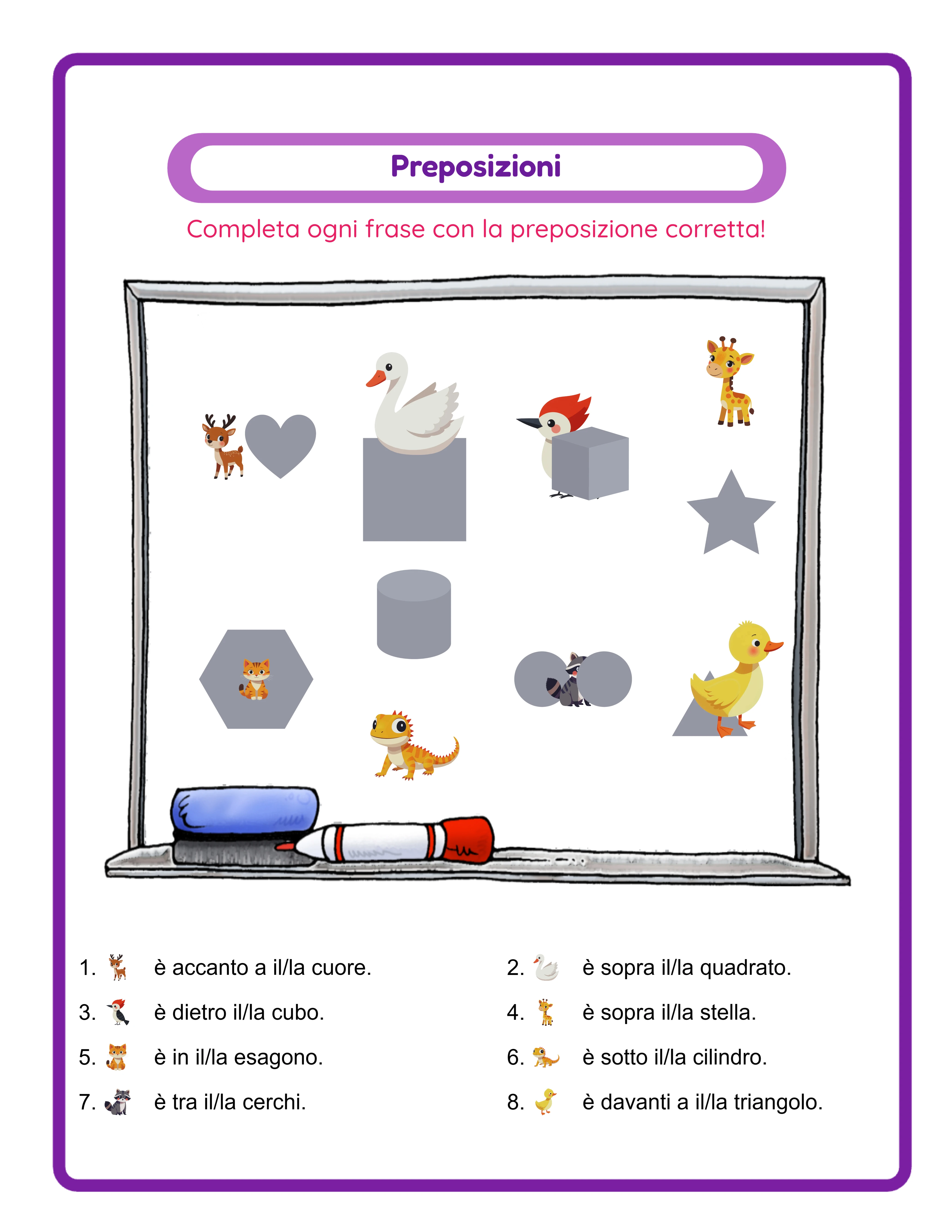 Preposition answer key — all solutions